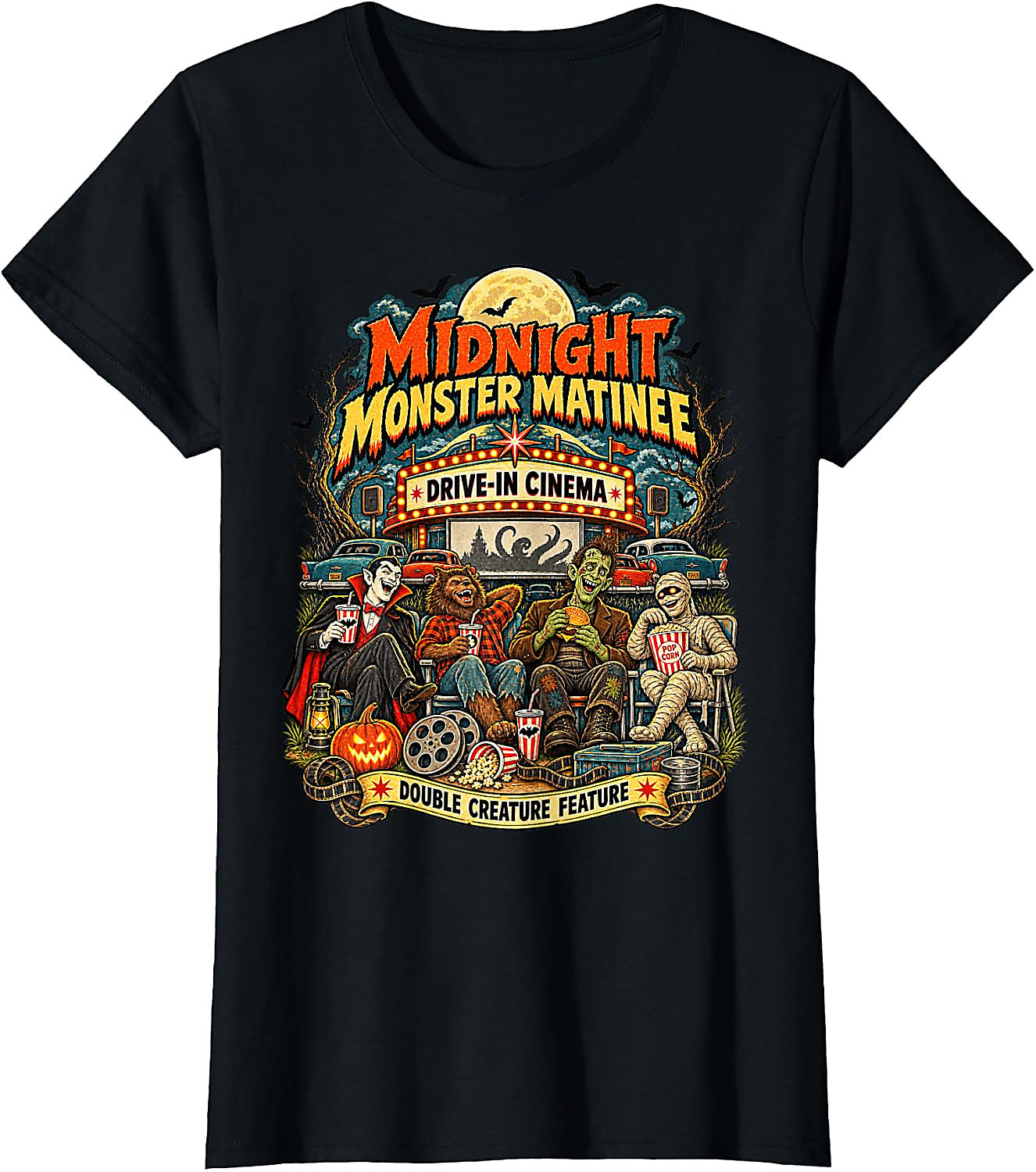Vintage Monster Movie Halloween T-Shirt | Horror Fan Tee