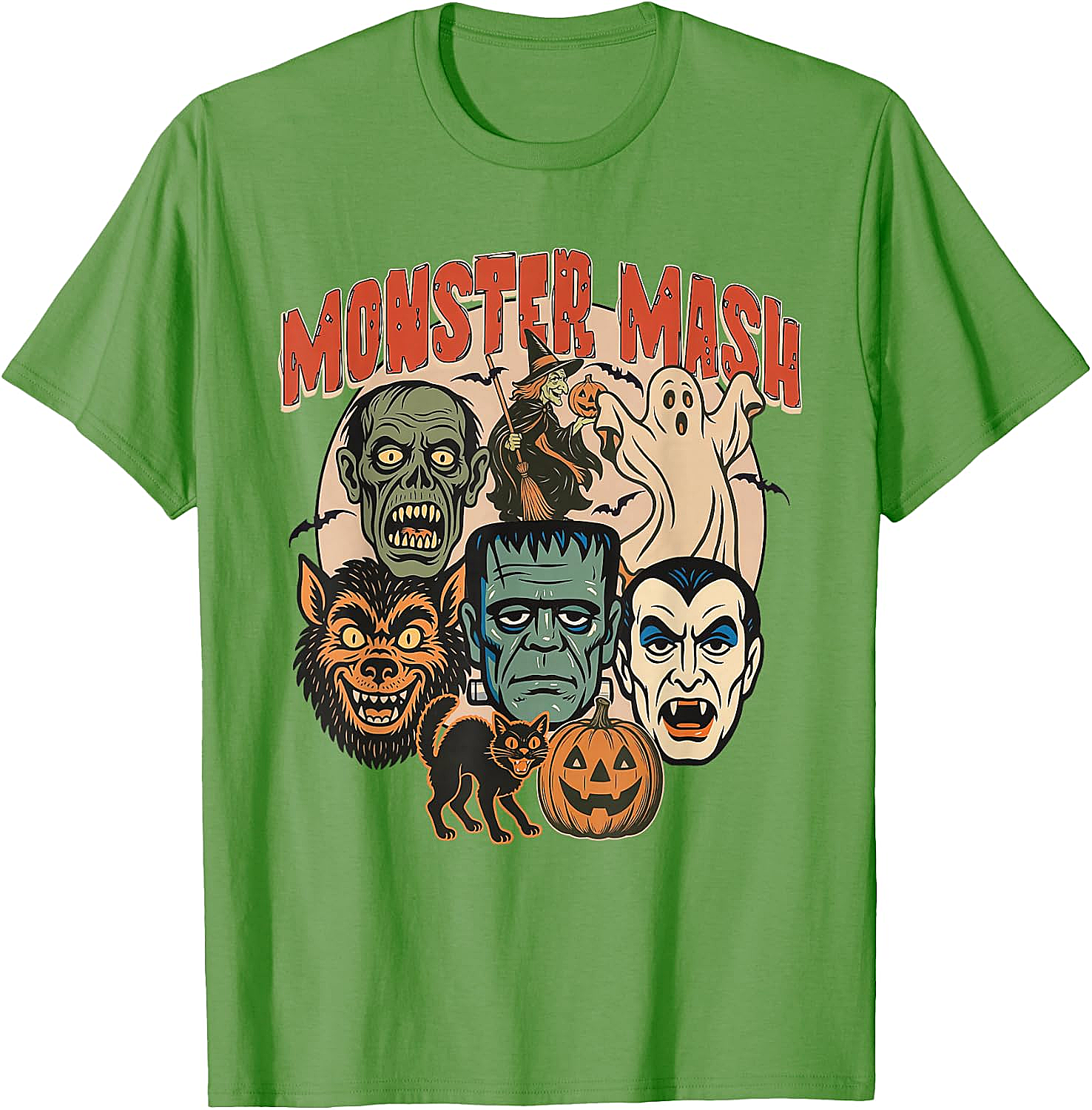 Monster Mash Retro Halloween T-Shirt Spooky Fun Tee