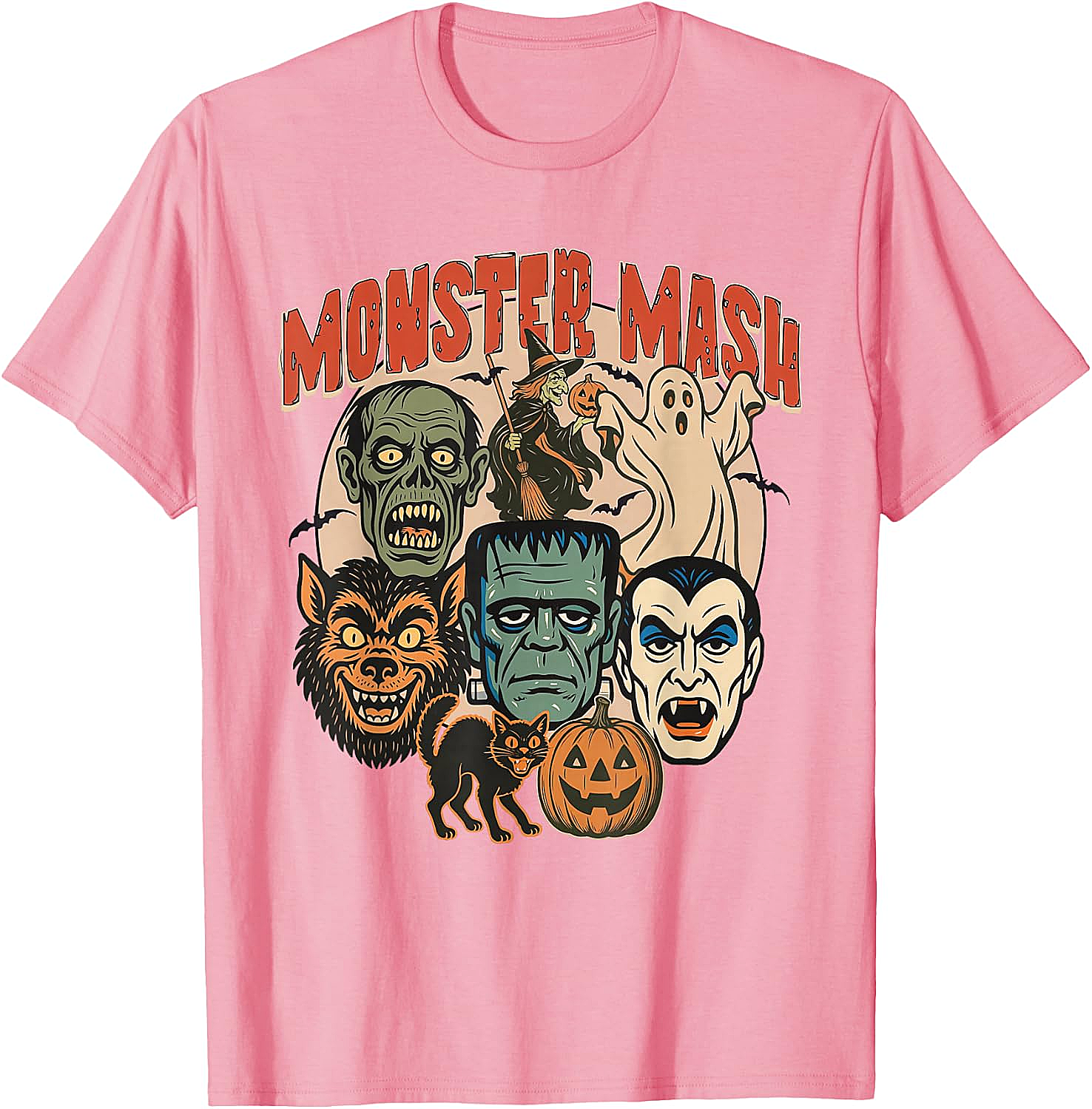 Monster Mash Retro Halloween T-Shirt Spooky Fun Tee