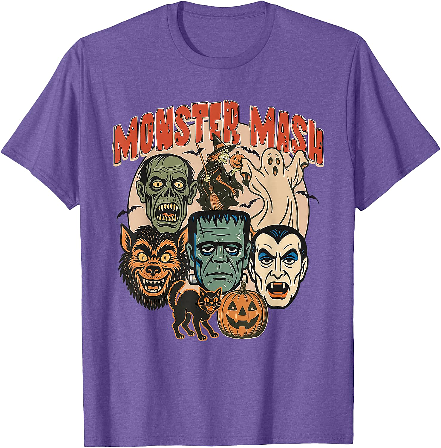 Monster Mash Retro Halloween T-Shirt Spooky Fun Tee