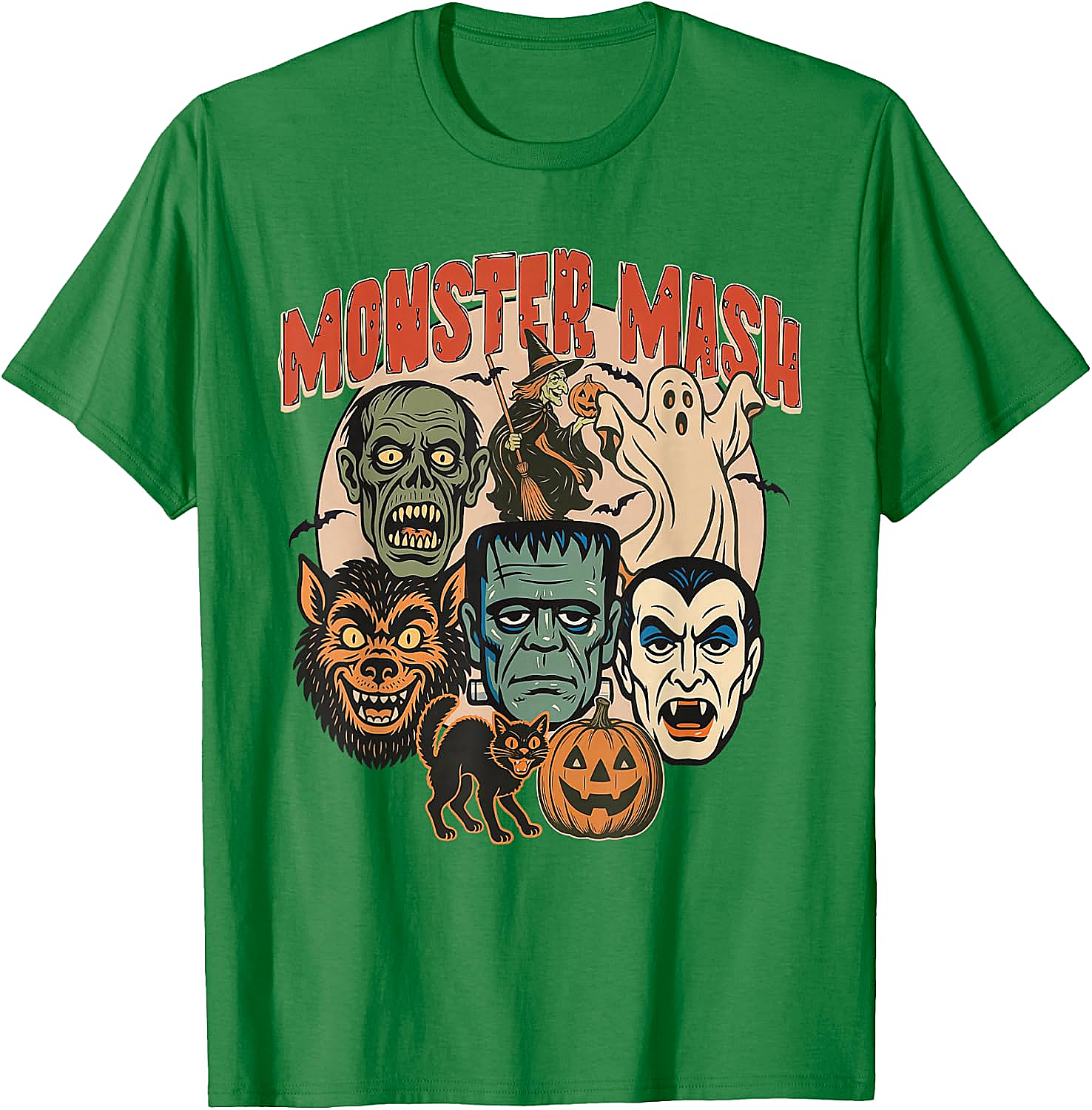 Monster Mash Retro Halloween T-Shirt Spooky Fun Tee