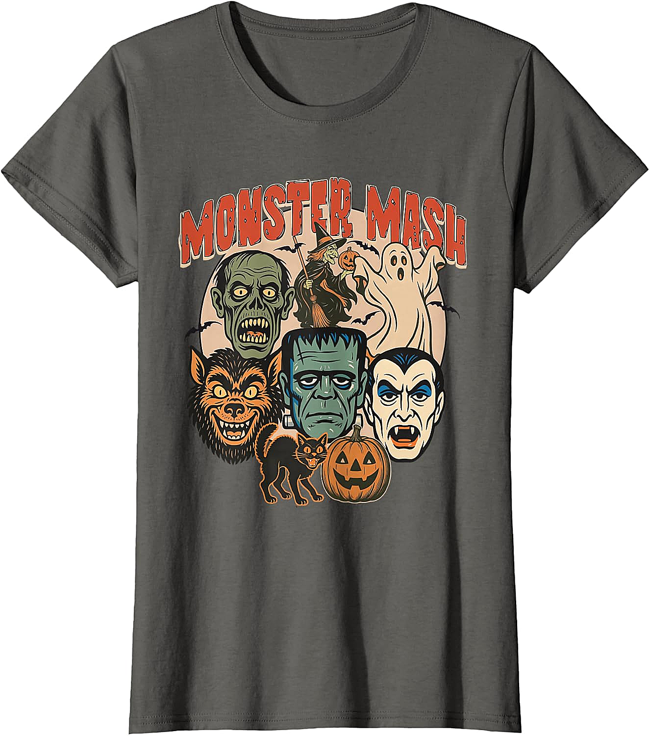 Monster Mash Retro Halloween T-Shirt Spooky Fun Tee