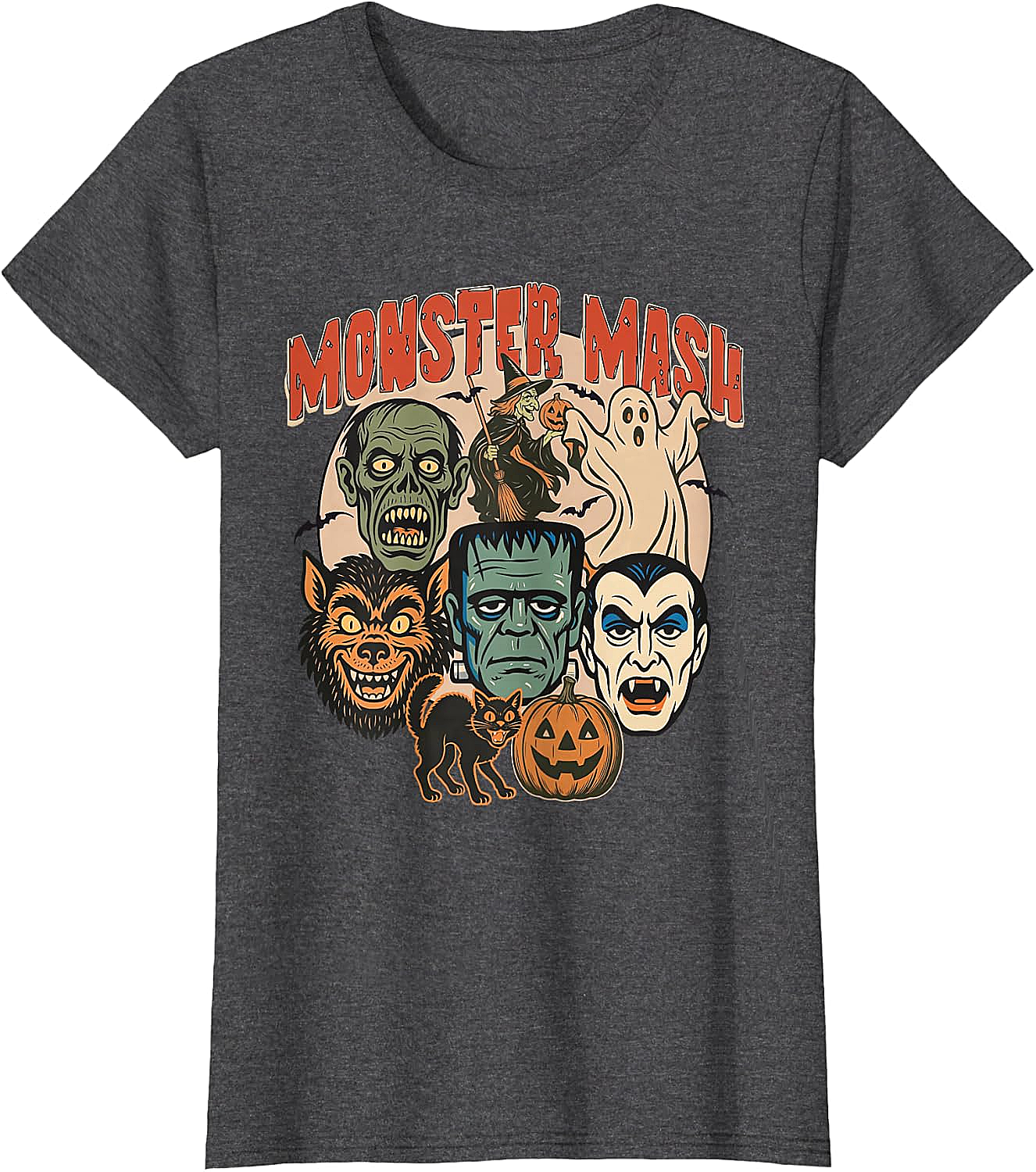 Monster Mash Retro Halloween T-Shirt Spooky Fun Tee
