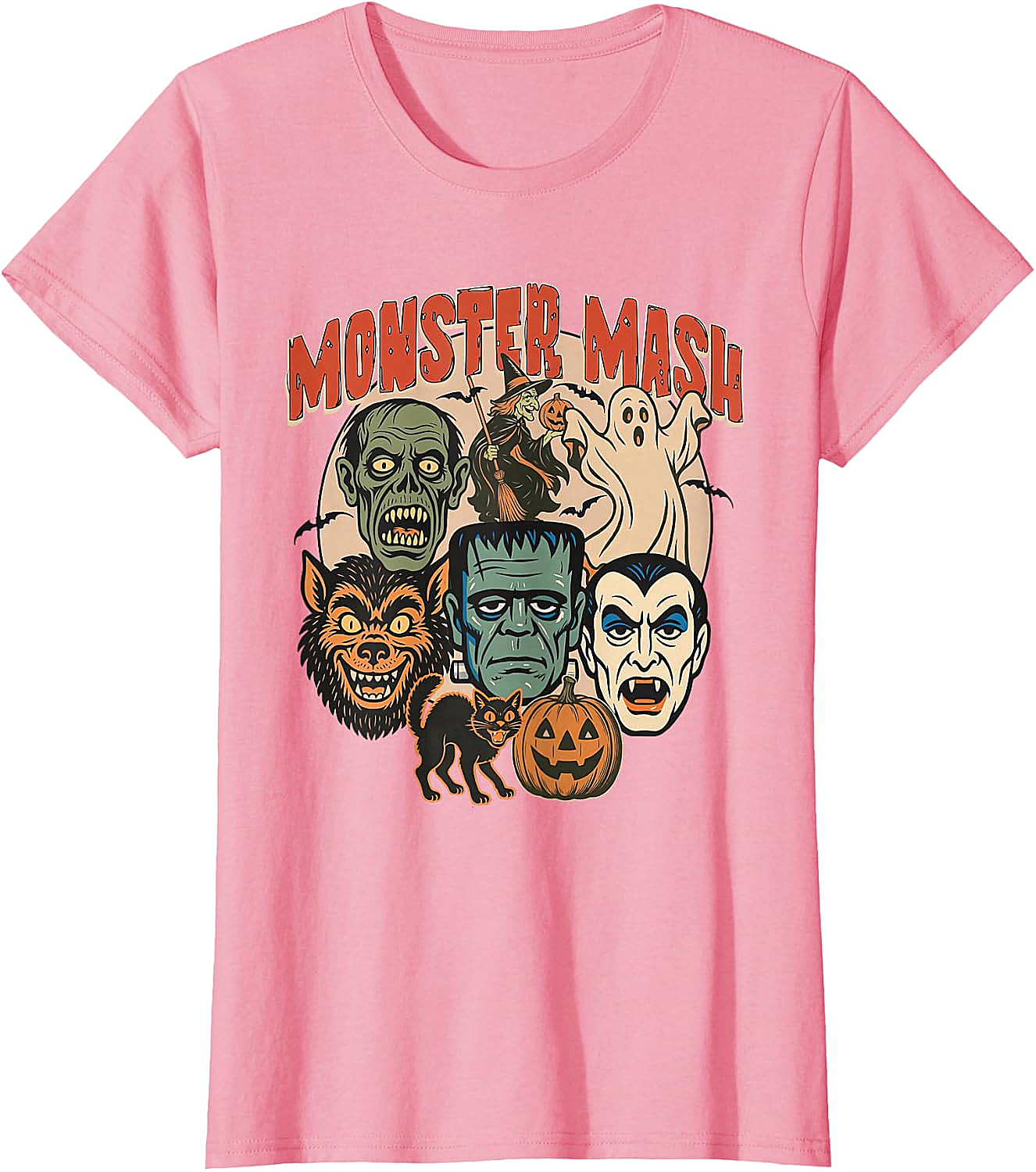 Monster Mash Retro Halloween T-Shirt Spooky Fun Tee