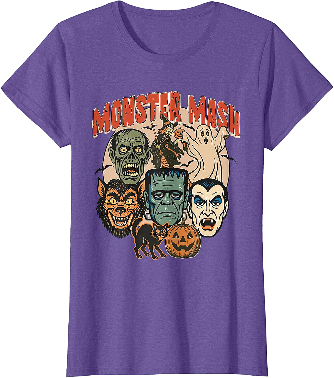 Monster Mash Retro Halloween T-Shirt Spooky Fun Tee