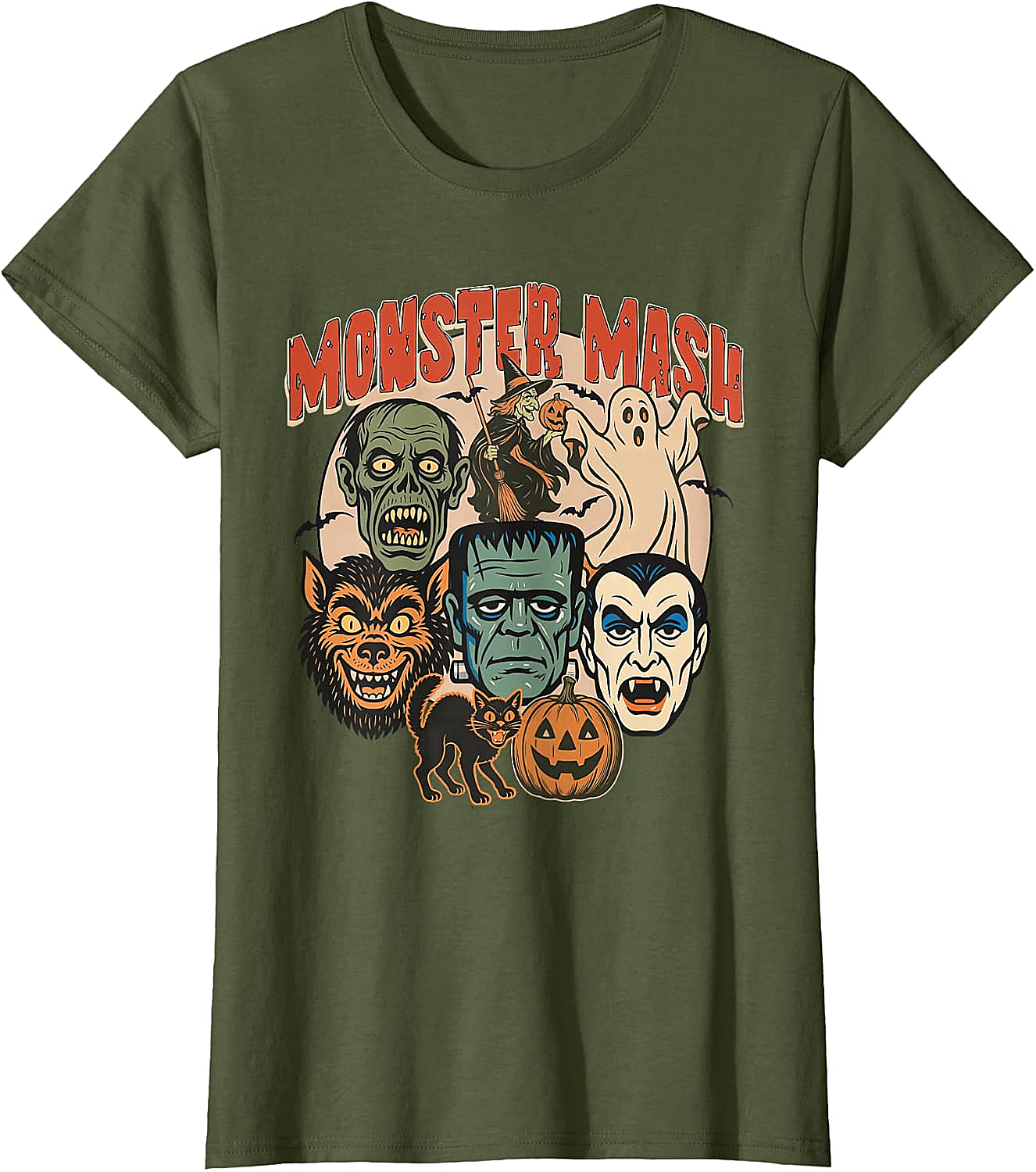 Monster Mash Retro Halloween T-Shirt Spooky Fun Tee