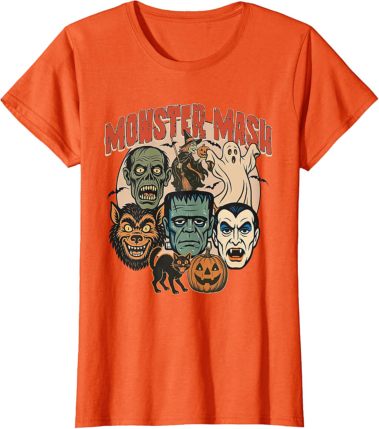Monster Mash Retro Halloween T-Shirt Spooky Fun Tee