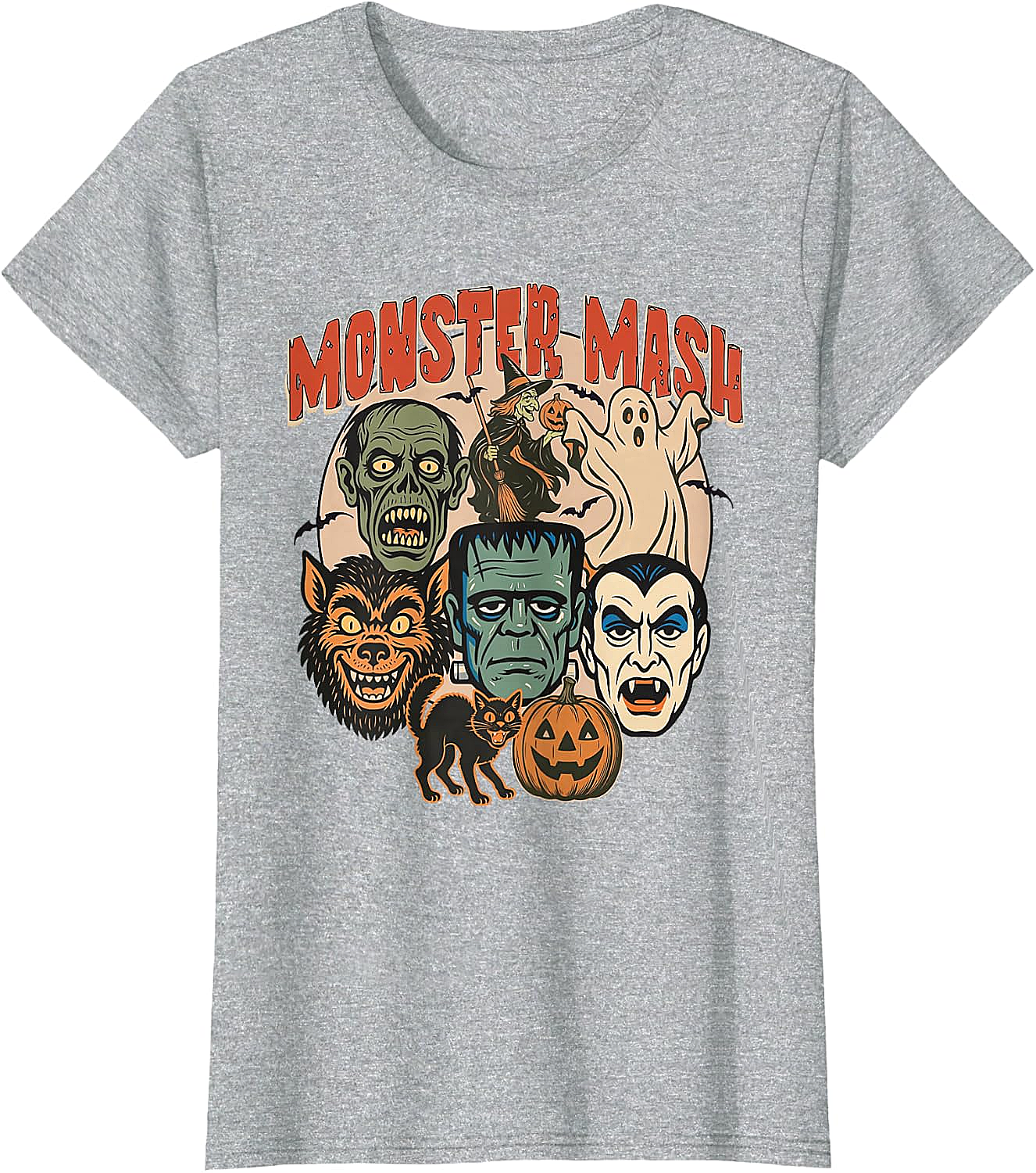 Monster Mash Retro Halloween T-Shirt Spooky Fun Tee