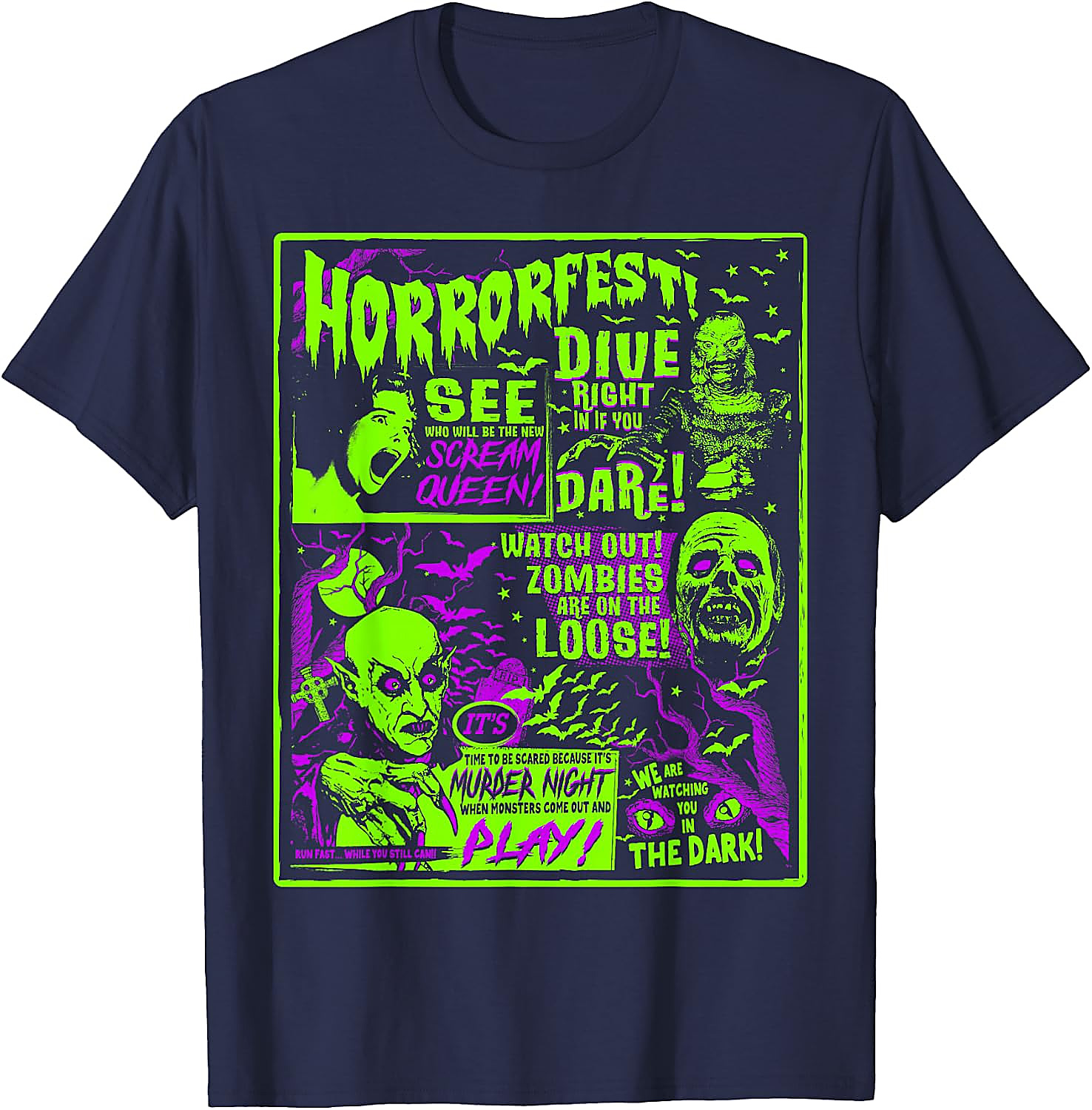 Vintage Horror Movie Poster T-Shirt | Halloween Graphic Tee
