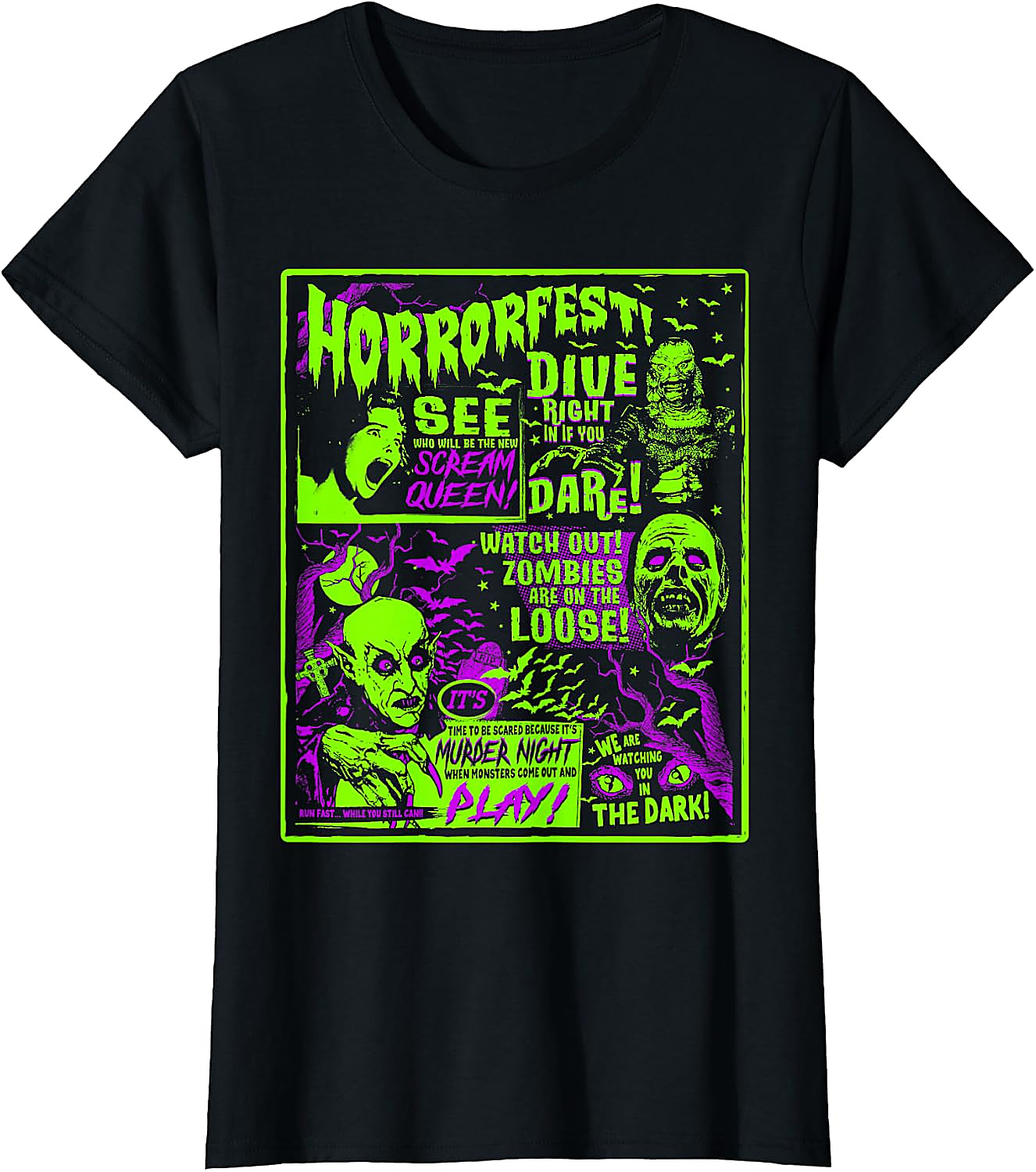 Vintage Horror Movie Poster T-Shirt | Halloween Graphic Tee