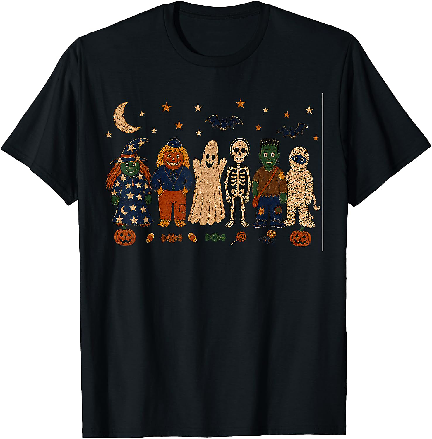 Retro Halloween Characters T-Shirt | Vintage 90s Horror Tee
