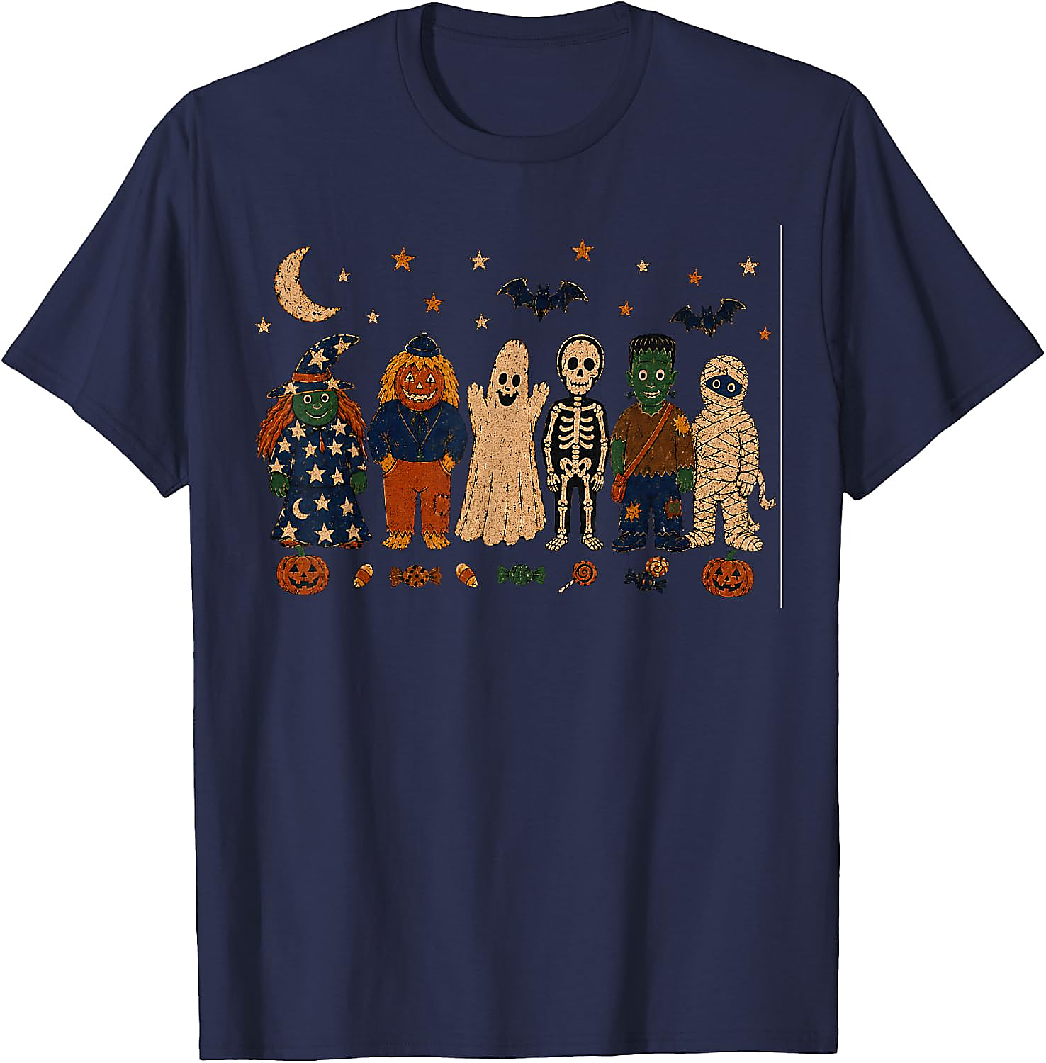 Retro Halloween Characters T-Shirt | Vintage 90s Horror Tee