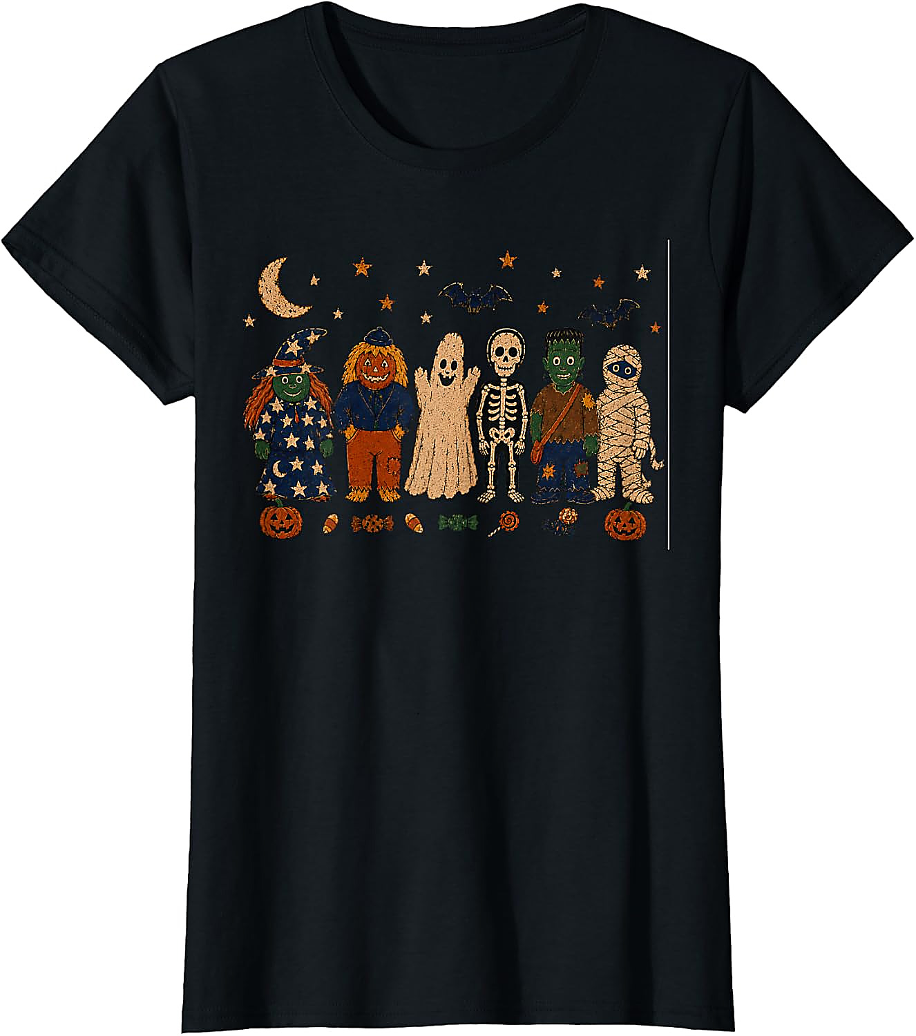 Retro Halloween Characters T-Shirt | Vintage 90s Horror Tee