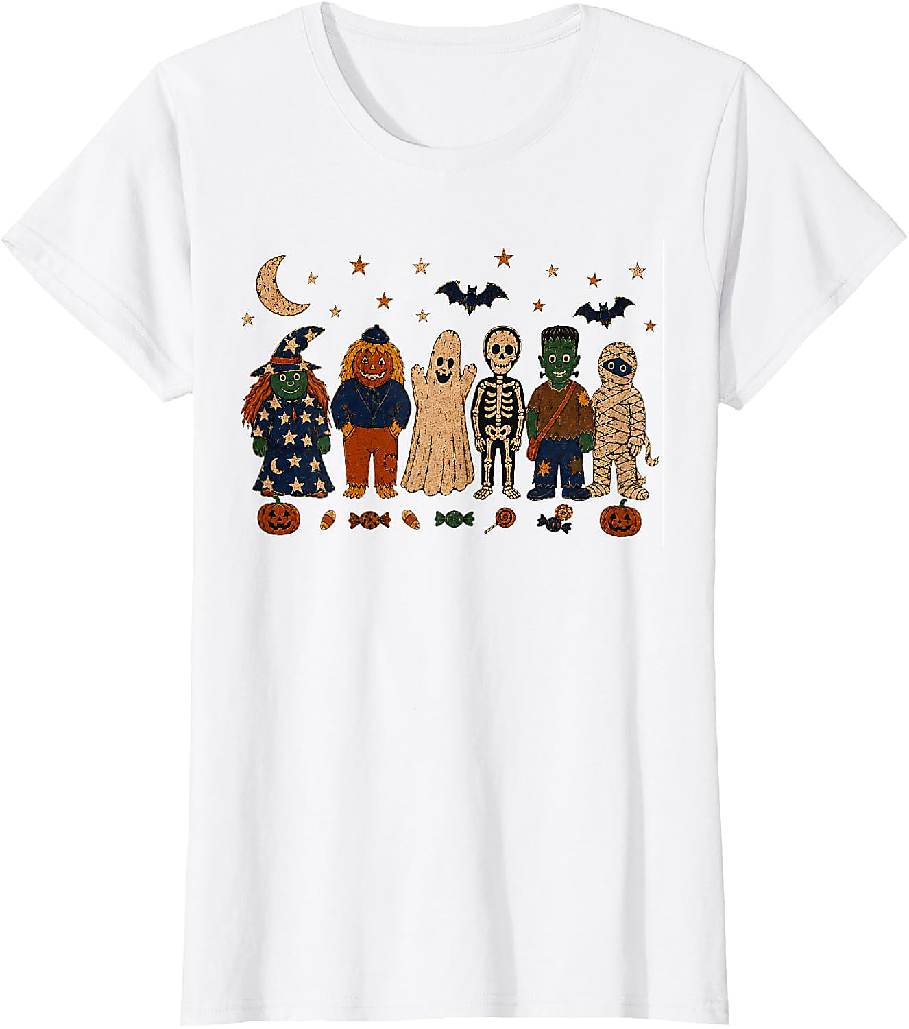 Retro Halloween Characters T-Shirt | Vintage 90s Horror Tee
