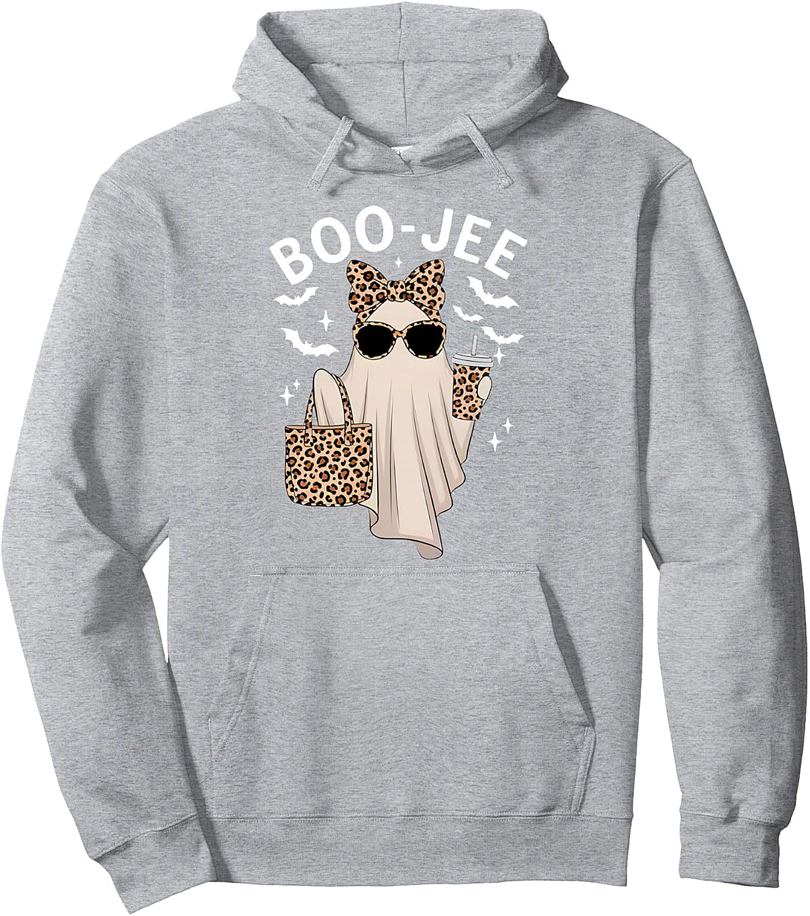 Boo-jee Ghost Halloween Leopard Spooky Season Hoodie