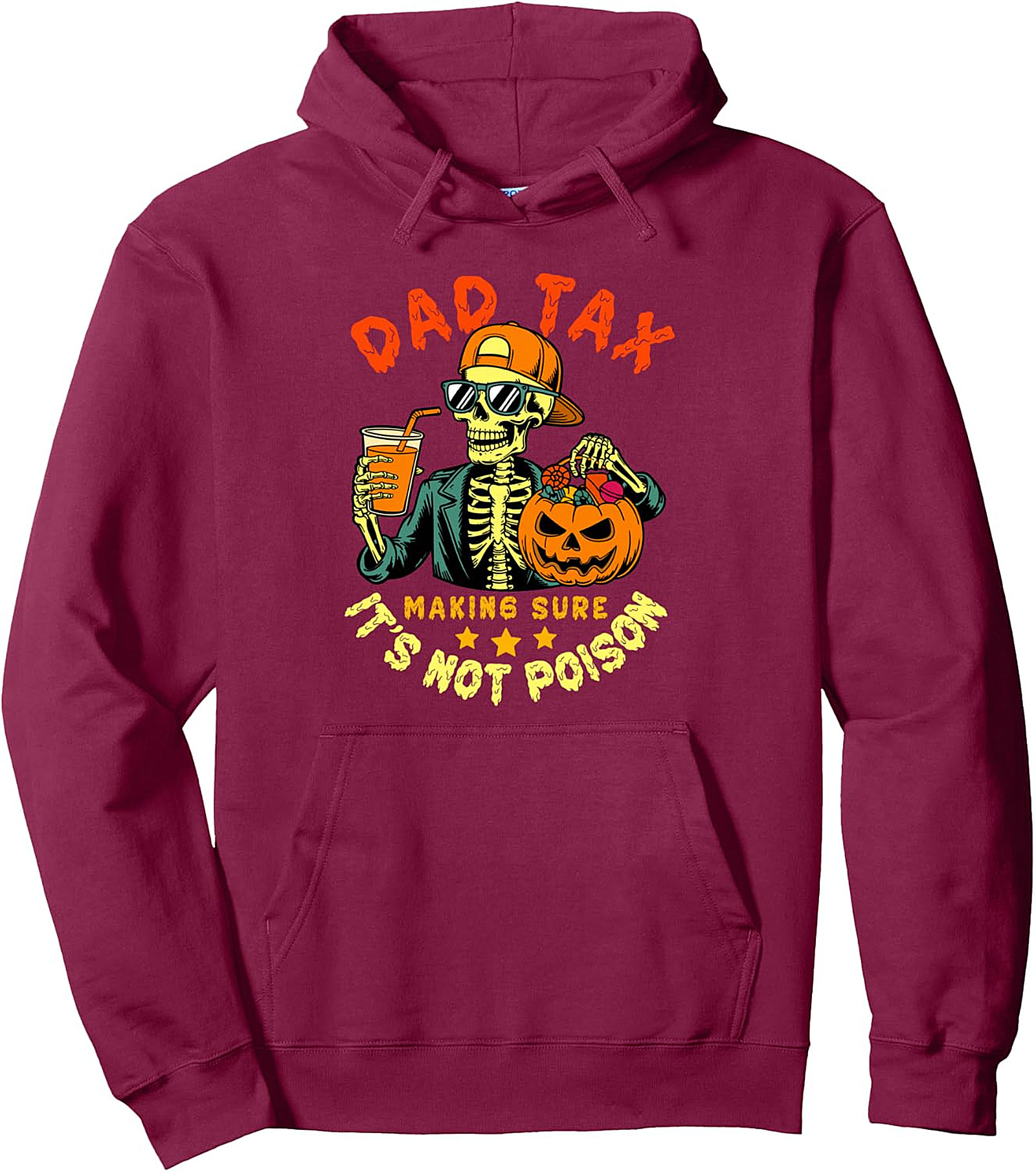 Dad Tax Halloween Funny Skull Hoodie | Cozy Pullover