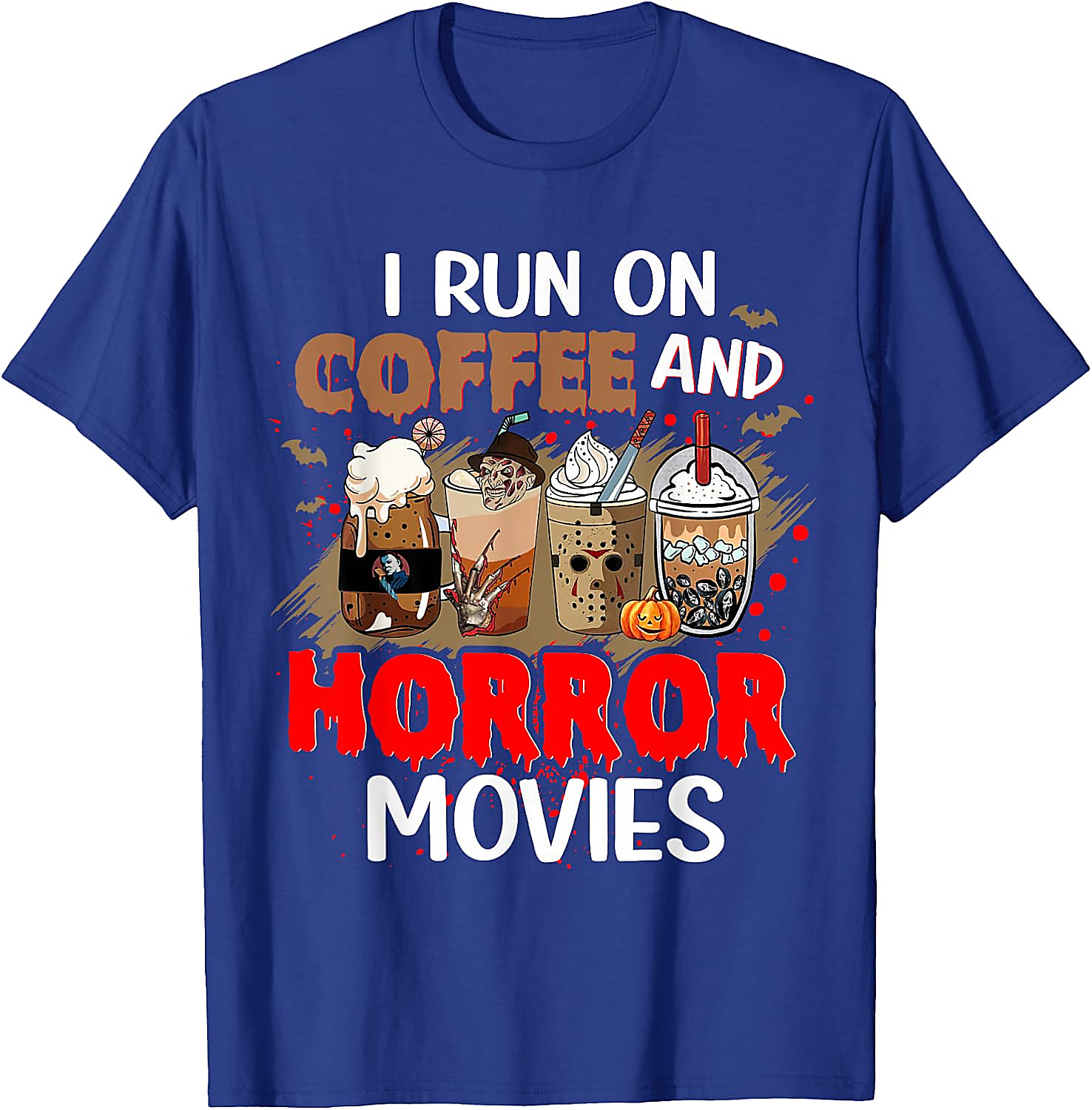 Coffee & Horror Movies T-Shirt | Funny Halloween Tee