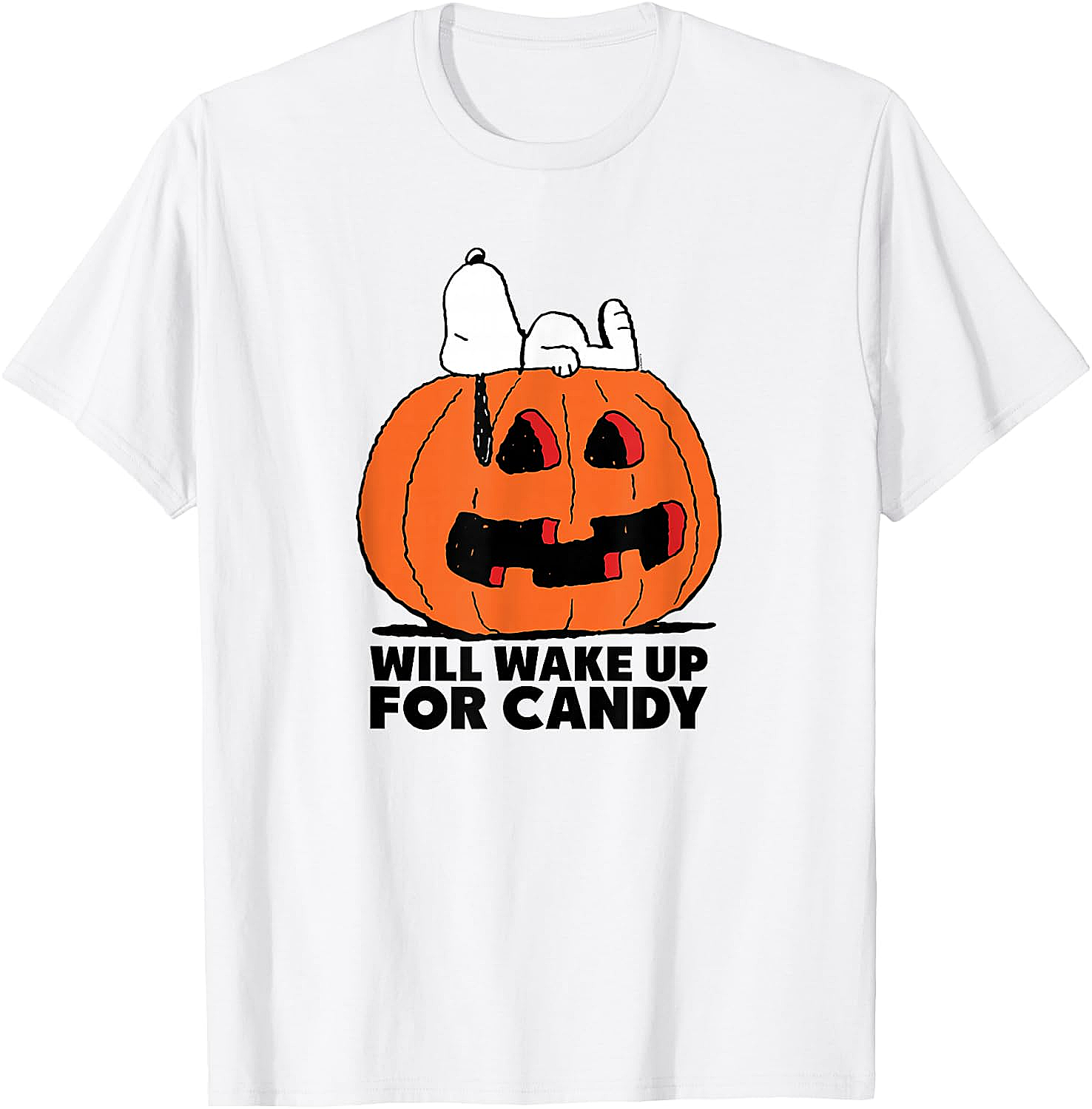 Snoopy Halloween Wake for Candy T-Shirt Peanuts Tee