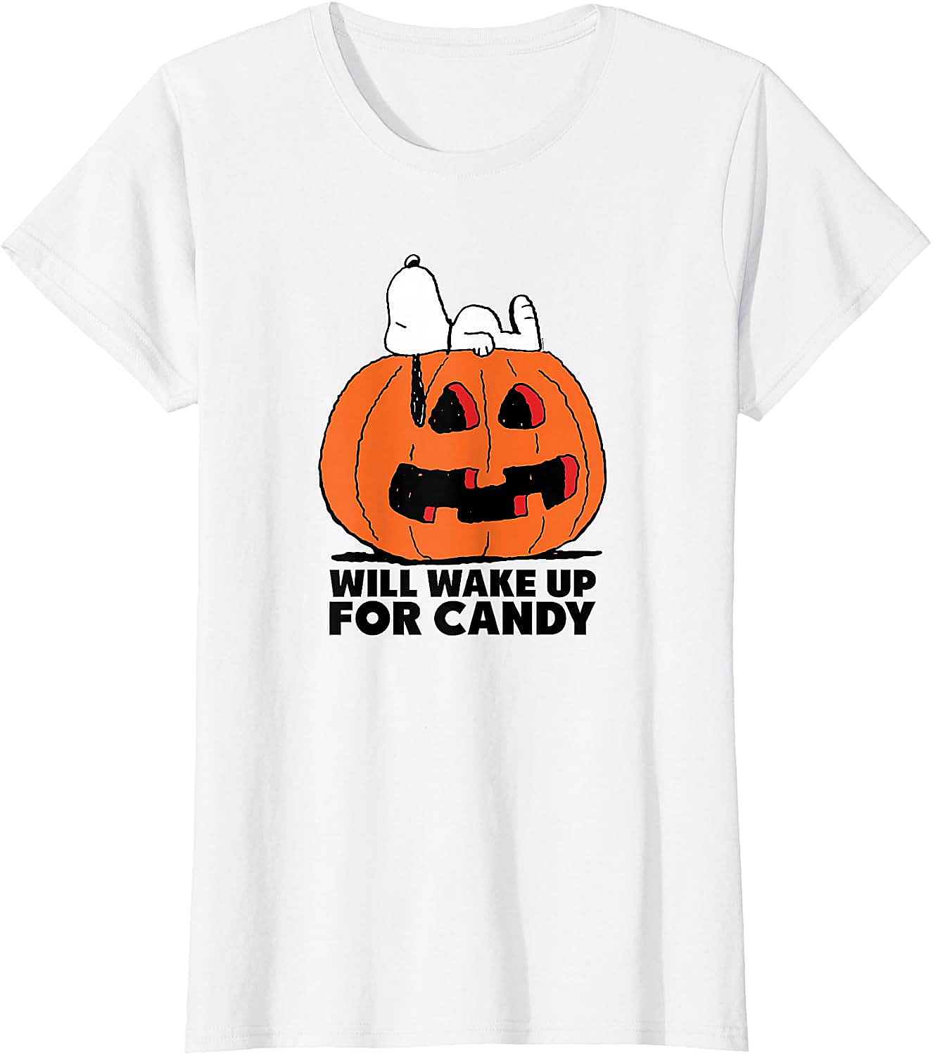 Snoopy Halloween Wake for Candy T-Shirt Peanuts Tee
