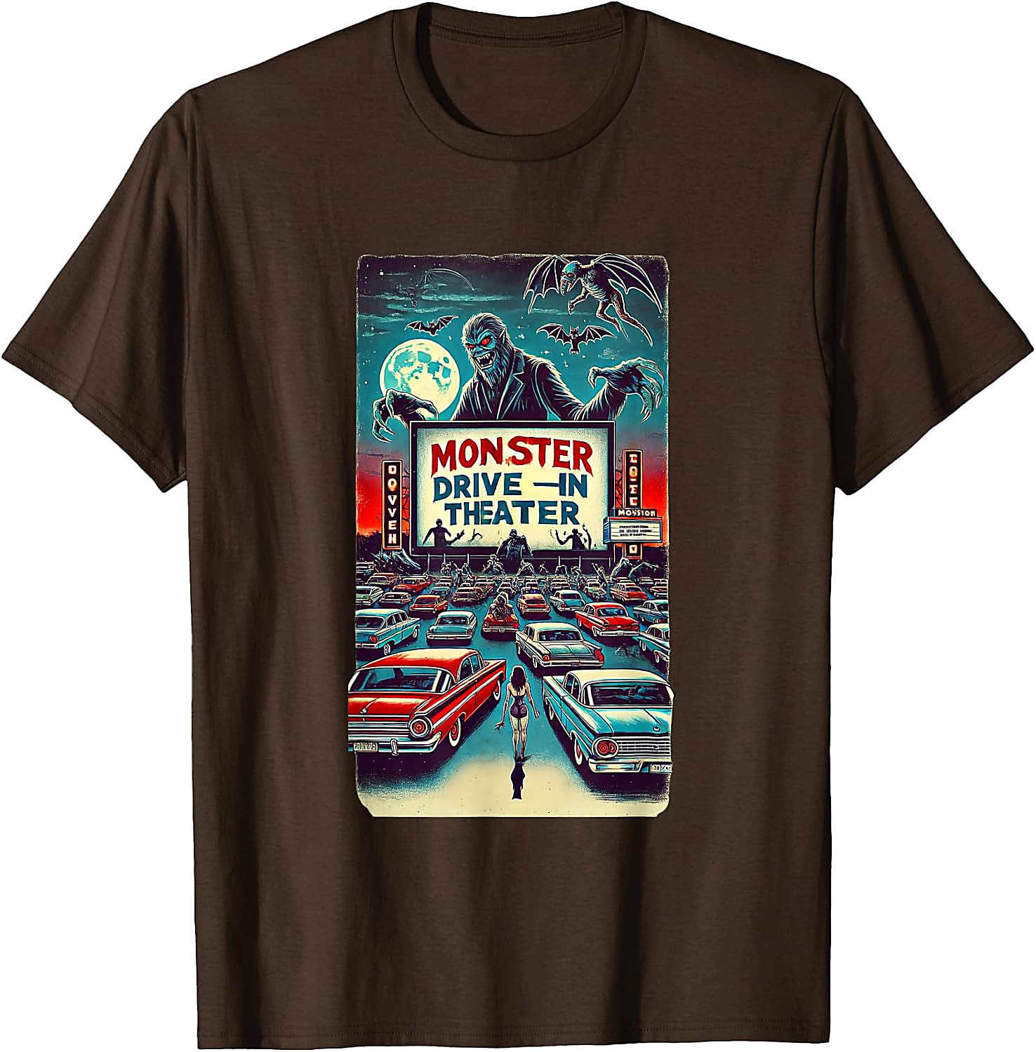 Retro Monster Drive-In Horror Movie T-Shirt