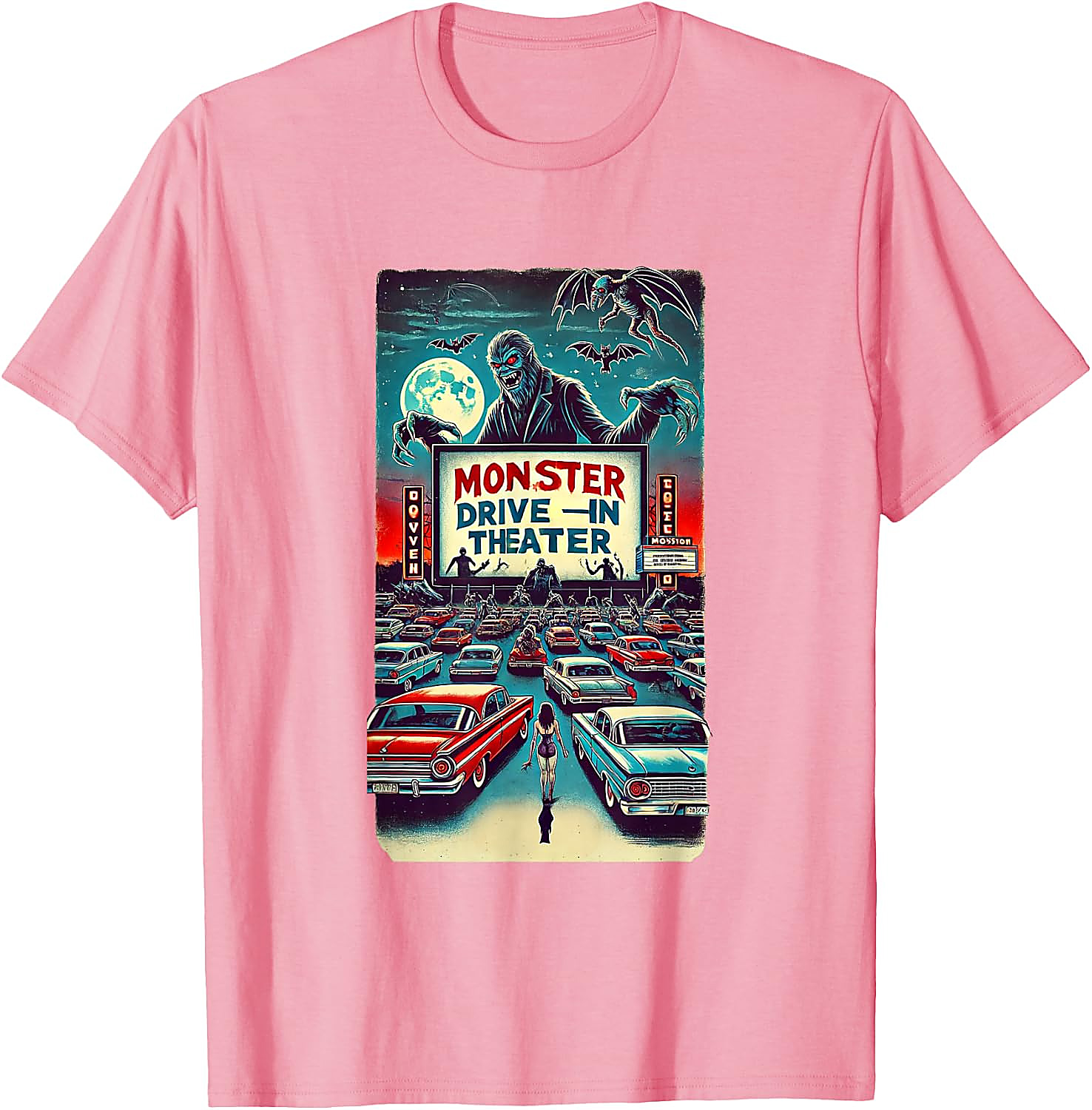 Retro Monster Drive-In Horror Movie T-Shirt