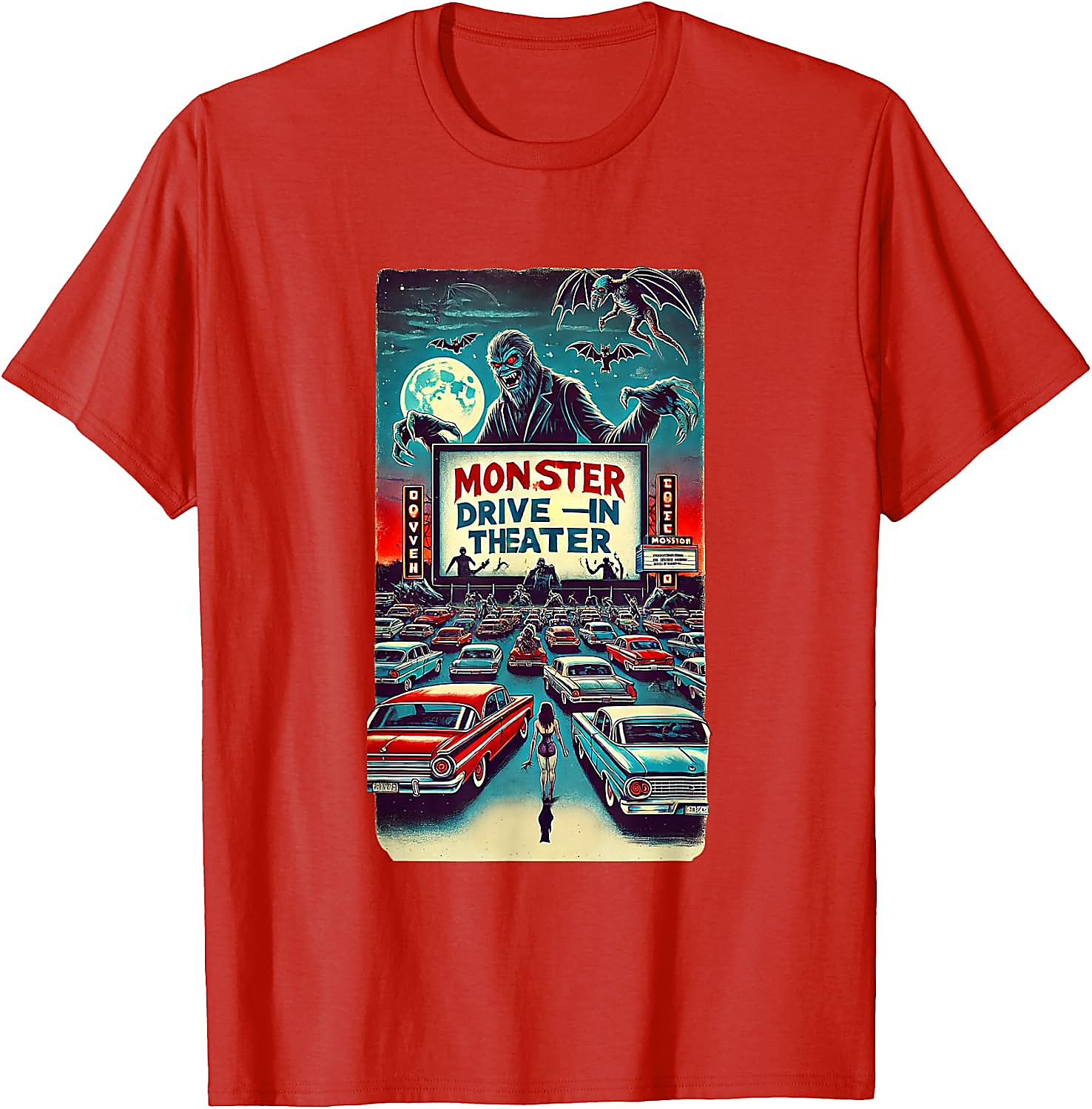 Retro Monster Drive-In Horror Movie T-Shirt
