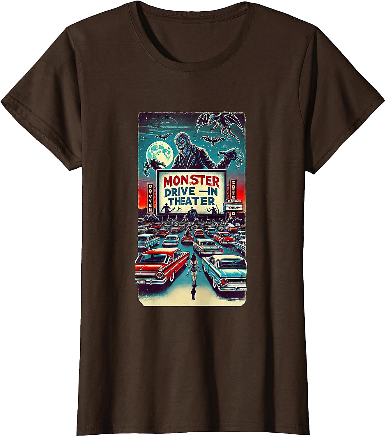 Retro Monster Drive-In Horror Movie T-Shirt