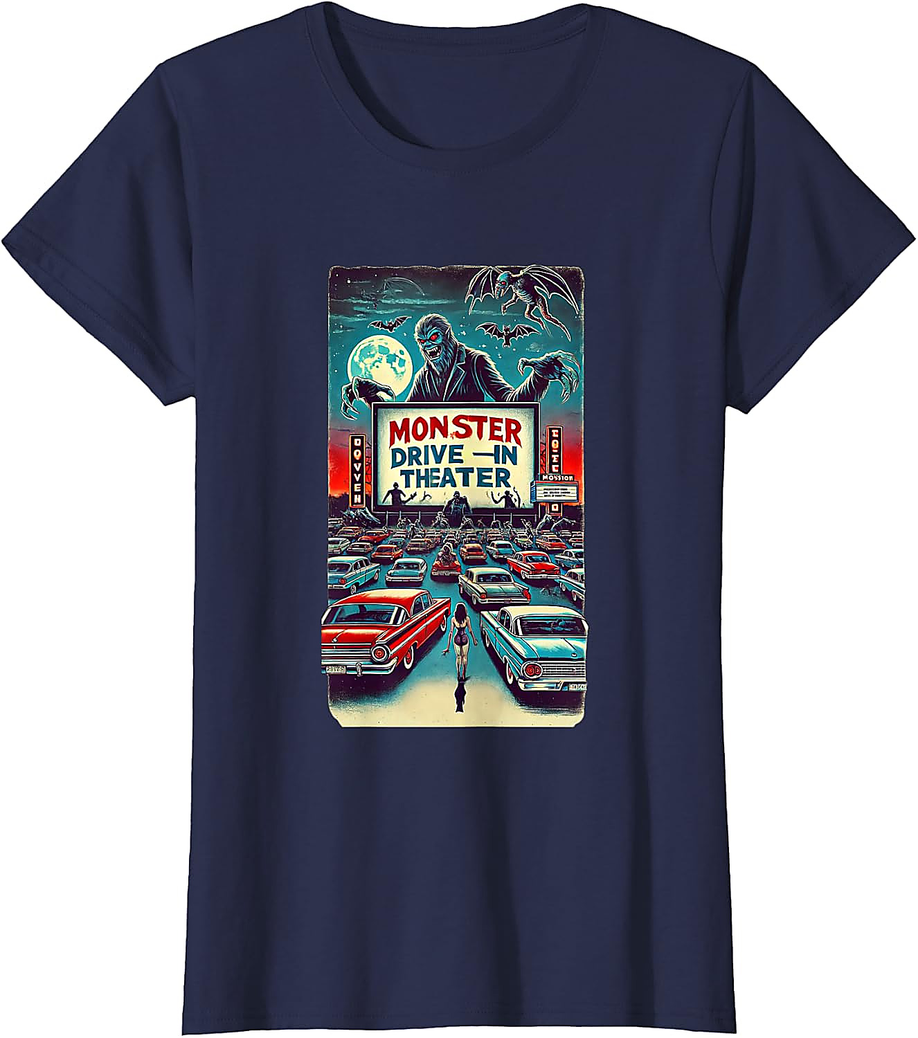 Retro Monster Drive-In Horror Movie T-Shirt