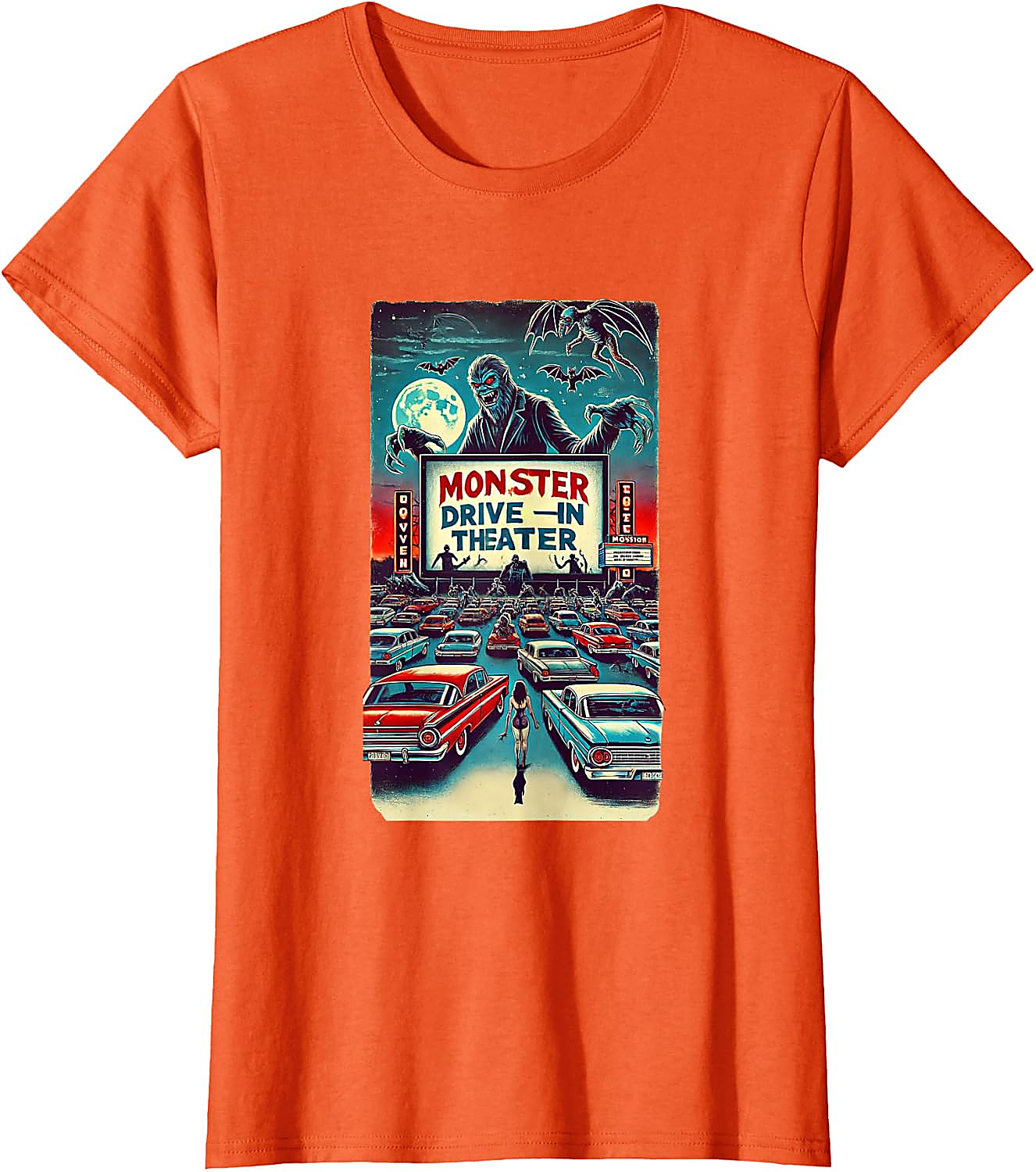Retro Monster Drive-In Horror Movie T-Shirt