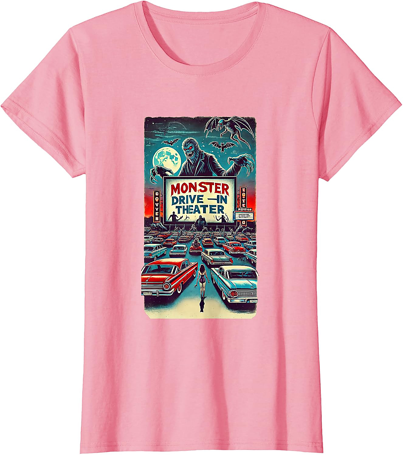 Retro Monster Drive-In Horror Movie T-Shirt