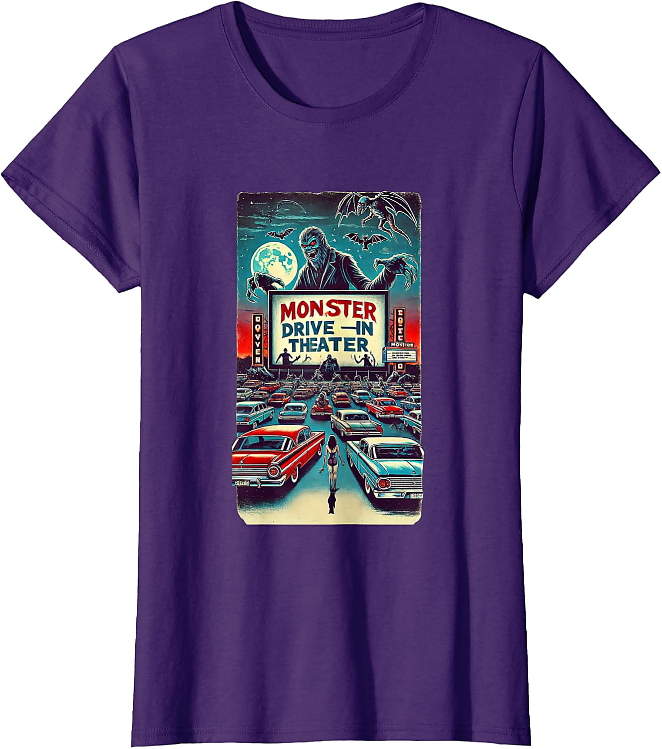 Retro Monster Drive-In Horror Movie T-Shirt