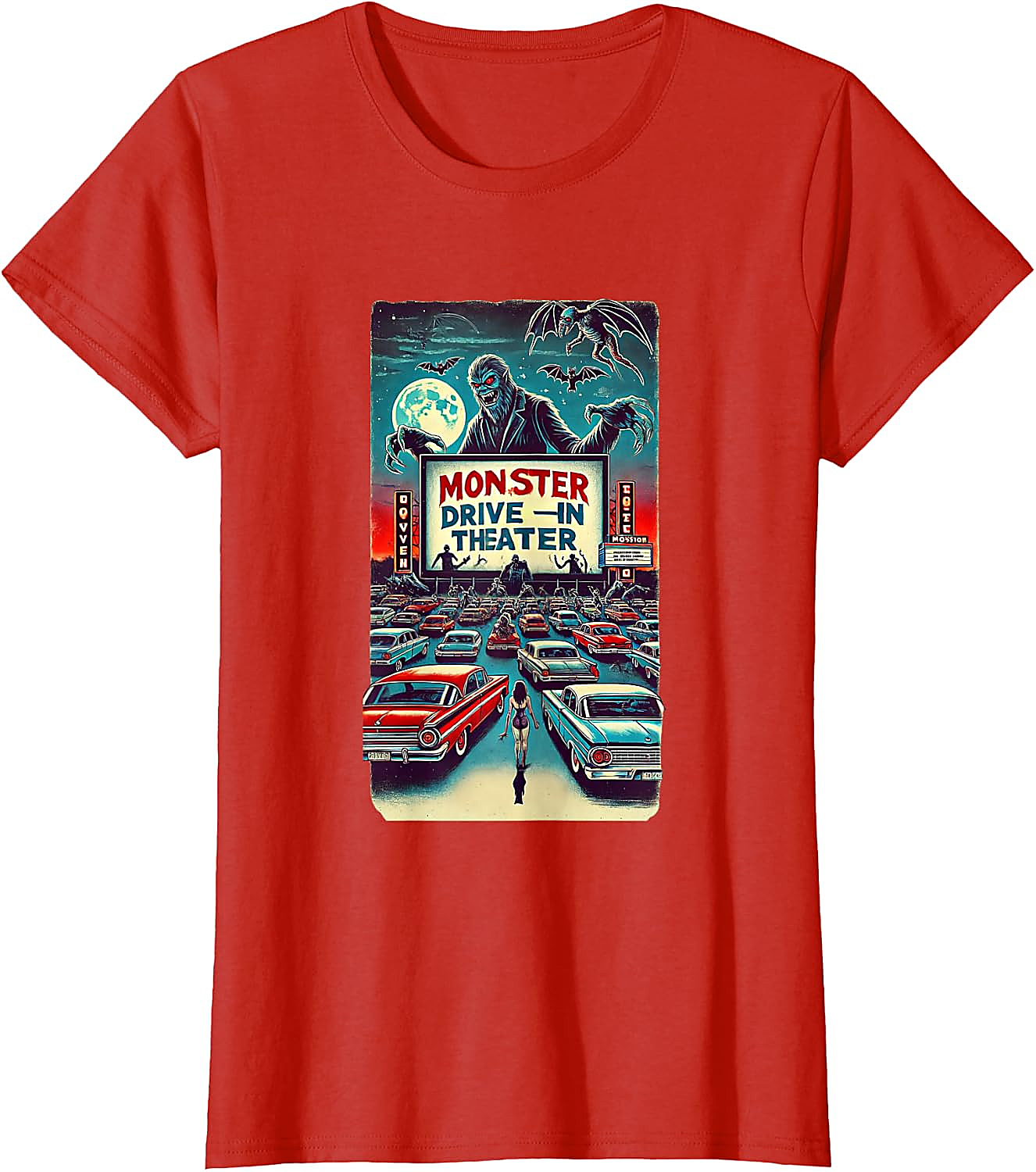 Retro Monster Drive-In Horror Movie T-Shirt