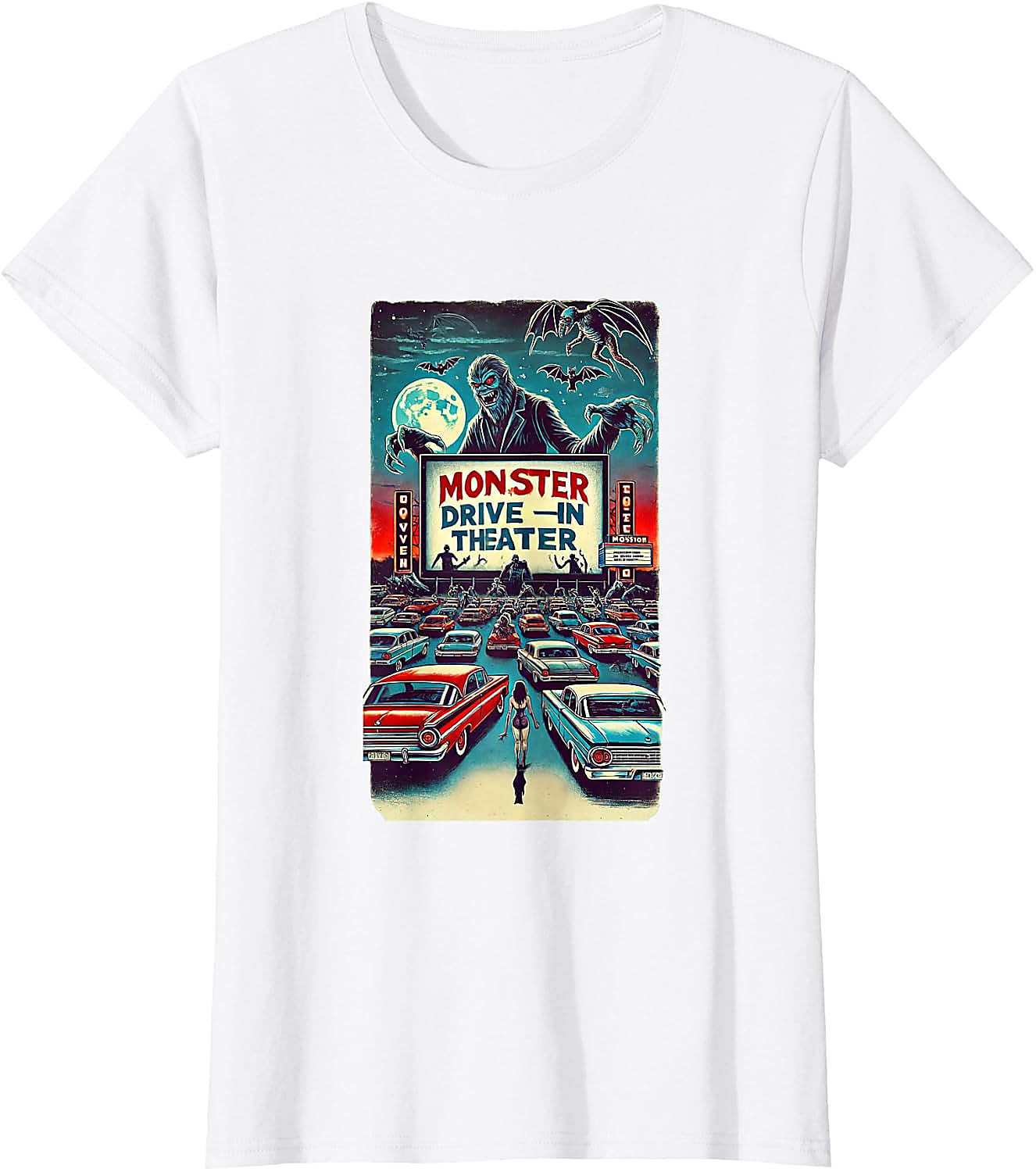 Retro Monster Drive-In Horror Movie T-Shirt