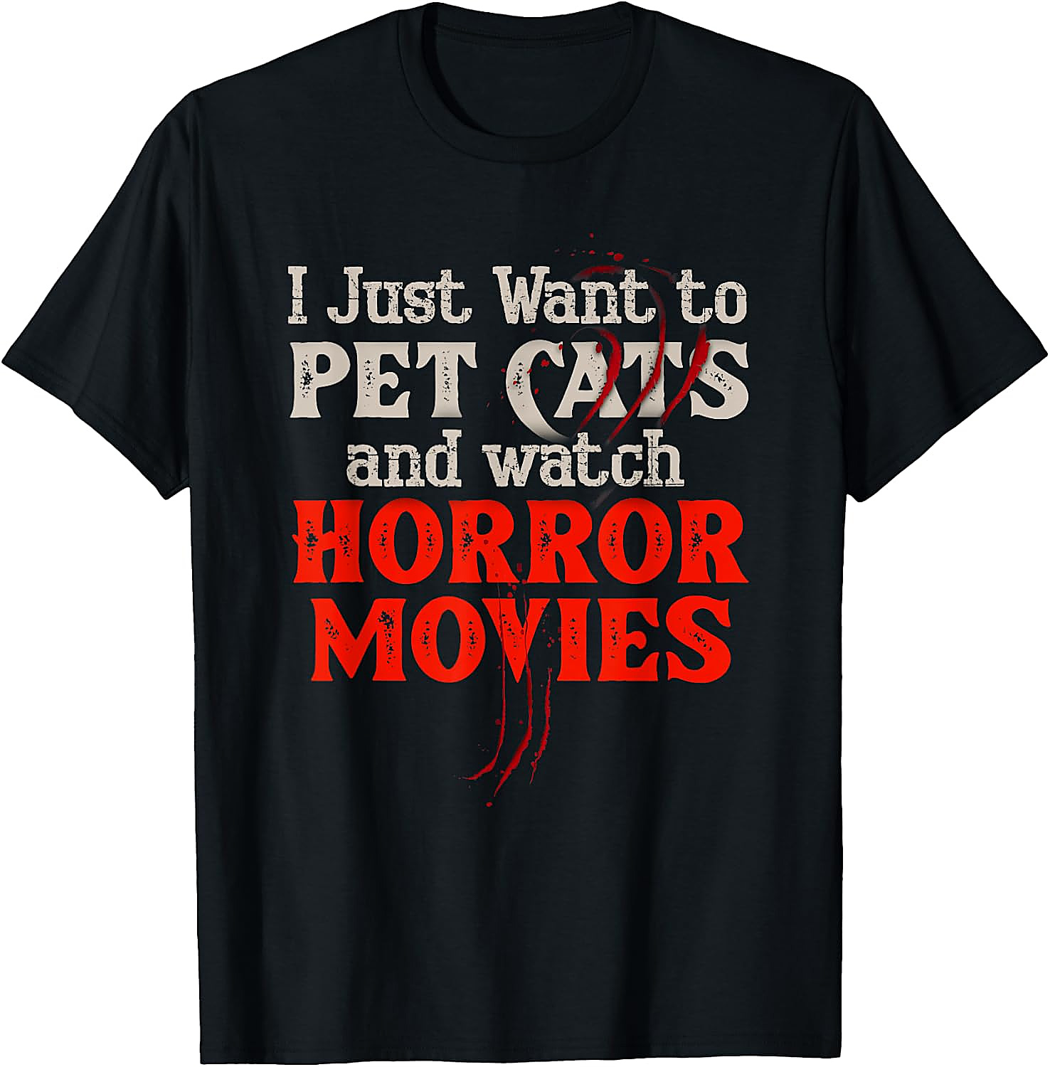 Horror Movie & Cat Lover T-Shirt | Funny Graphic Tee