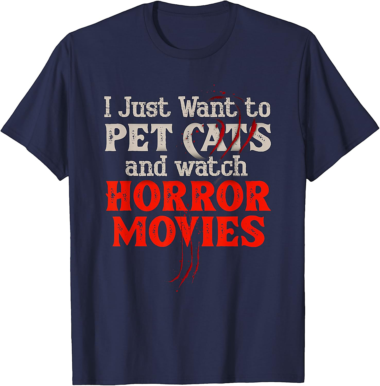 Horror Movie & Cat Lover T-Shirt | Funny Graphic Tee