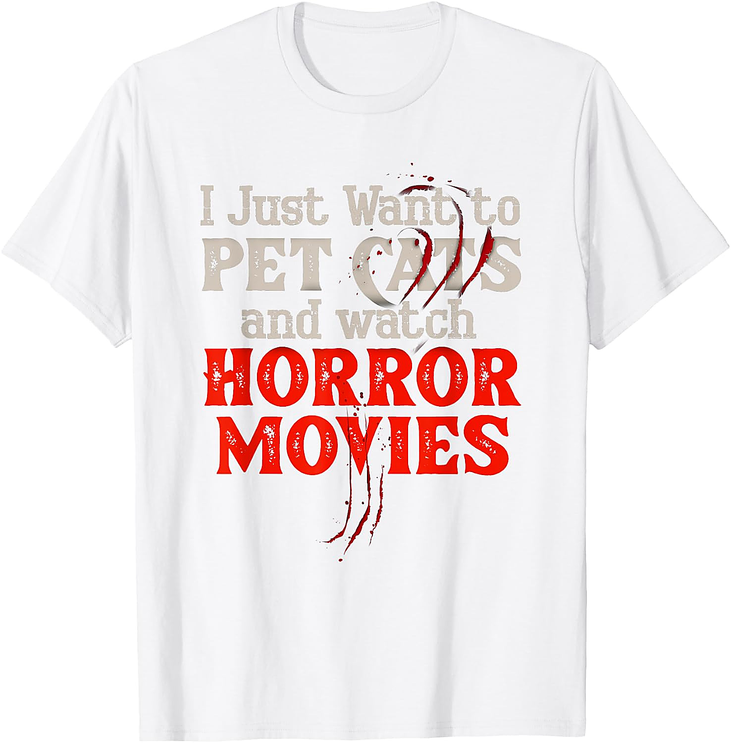 Horror Movie & Cat Lover T-Shirt | Funny Graphic Tee