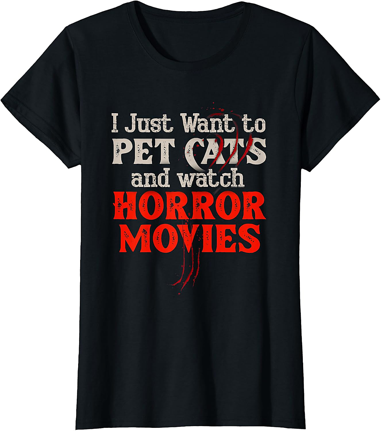 Horror Movie & Cat Lover T-Shirt | Funny Graphic Tee