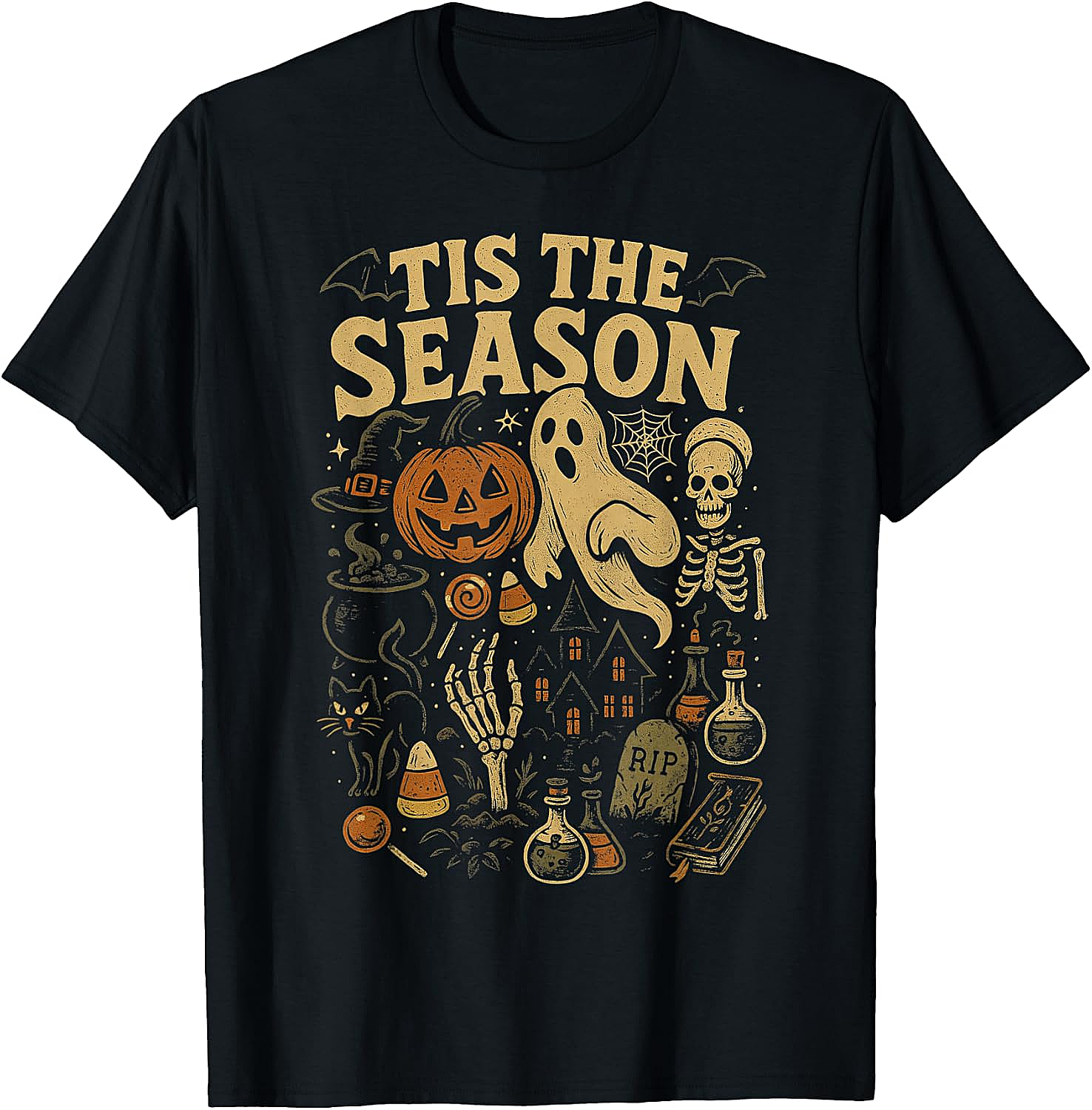 Retro Halloween Tis' the Season T-Shirt Spooky Fun Tee