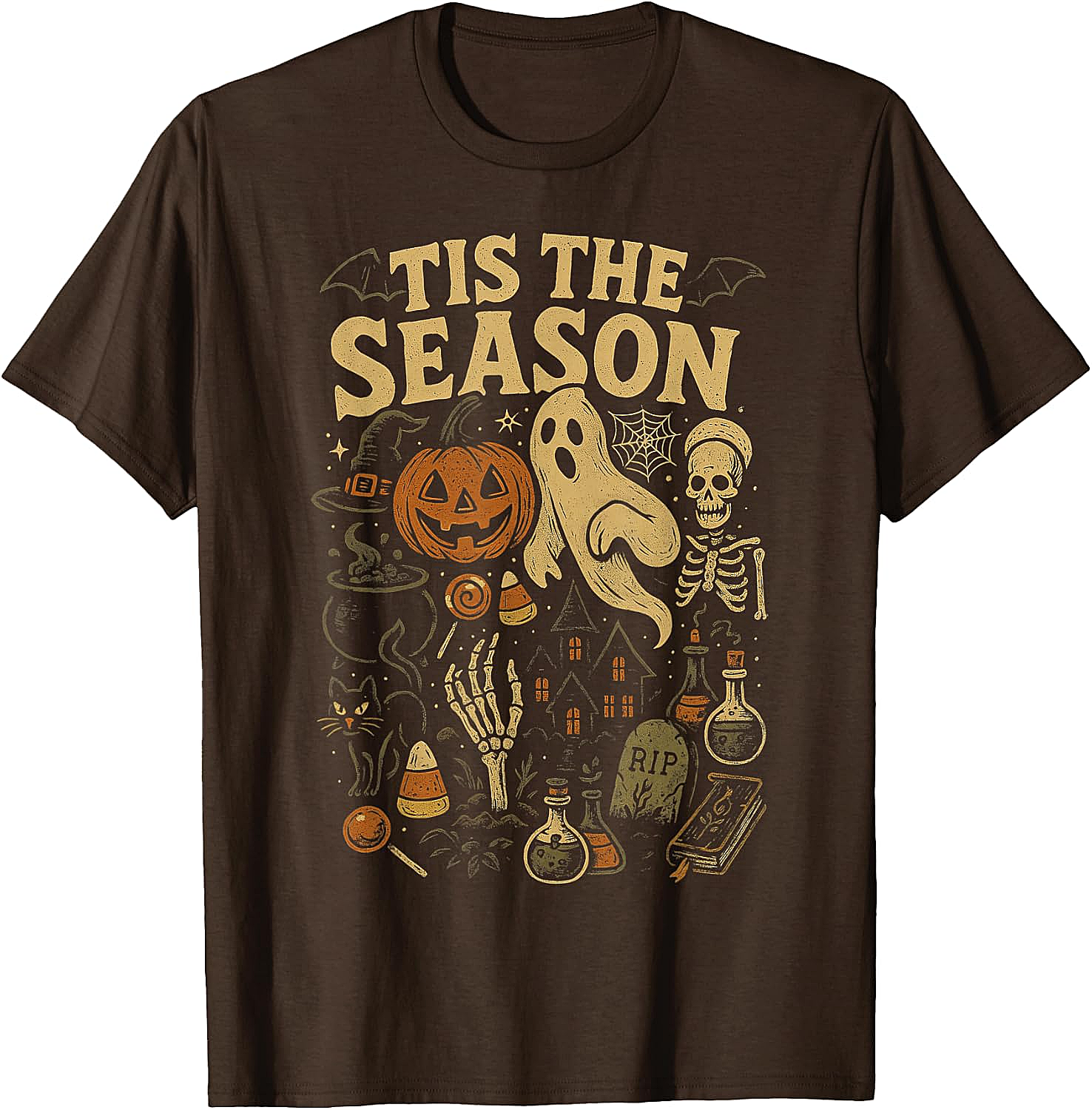 Retro Halloween Tis' the Season T-Shirt Spooky Fun Tee