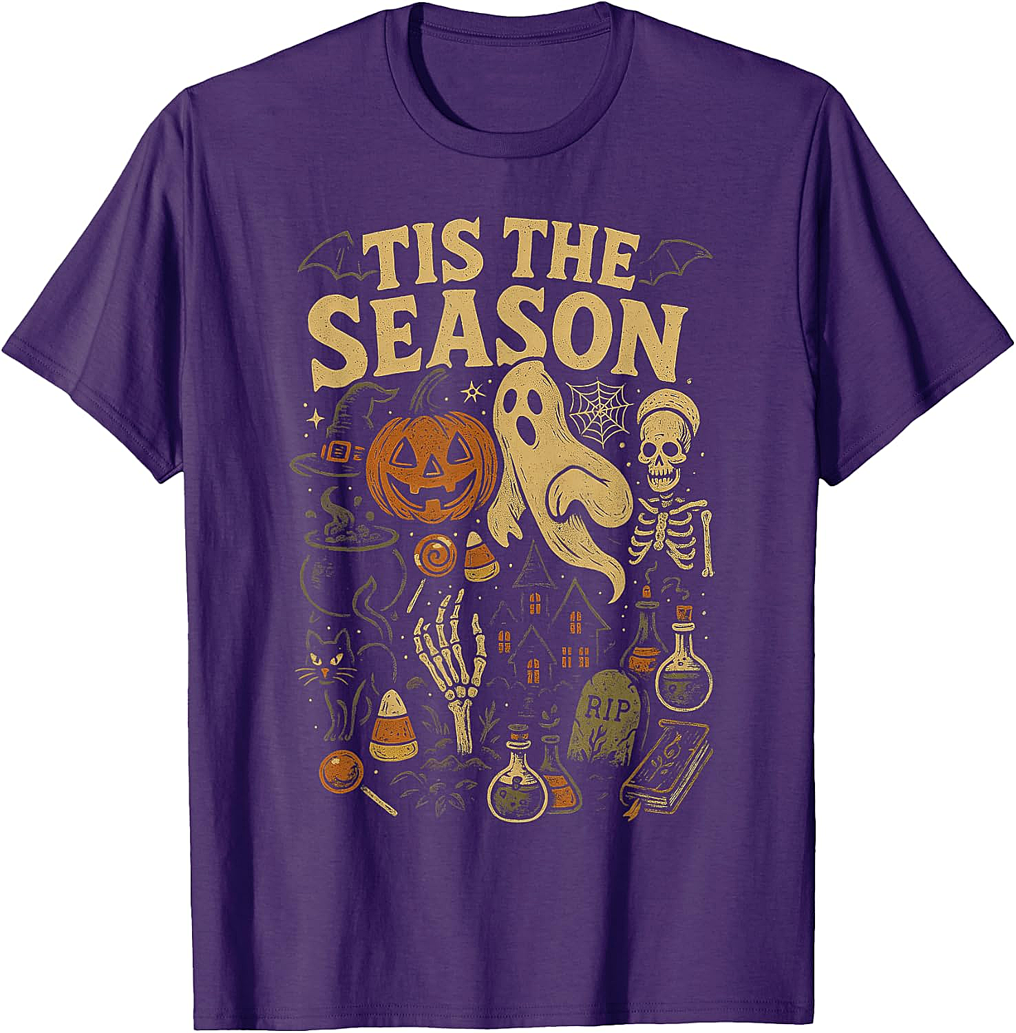 Retro Halloween Tis' the Season T-Shirt Spooky Fun Tee