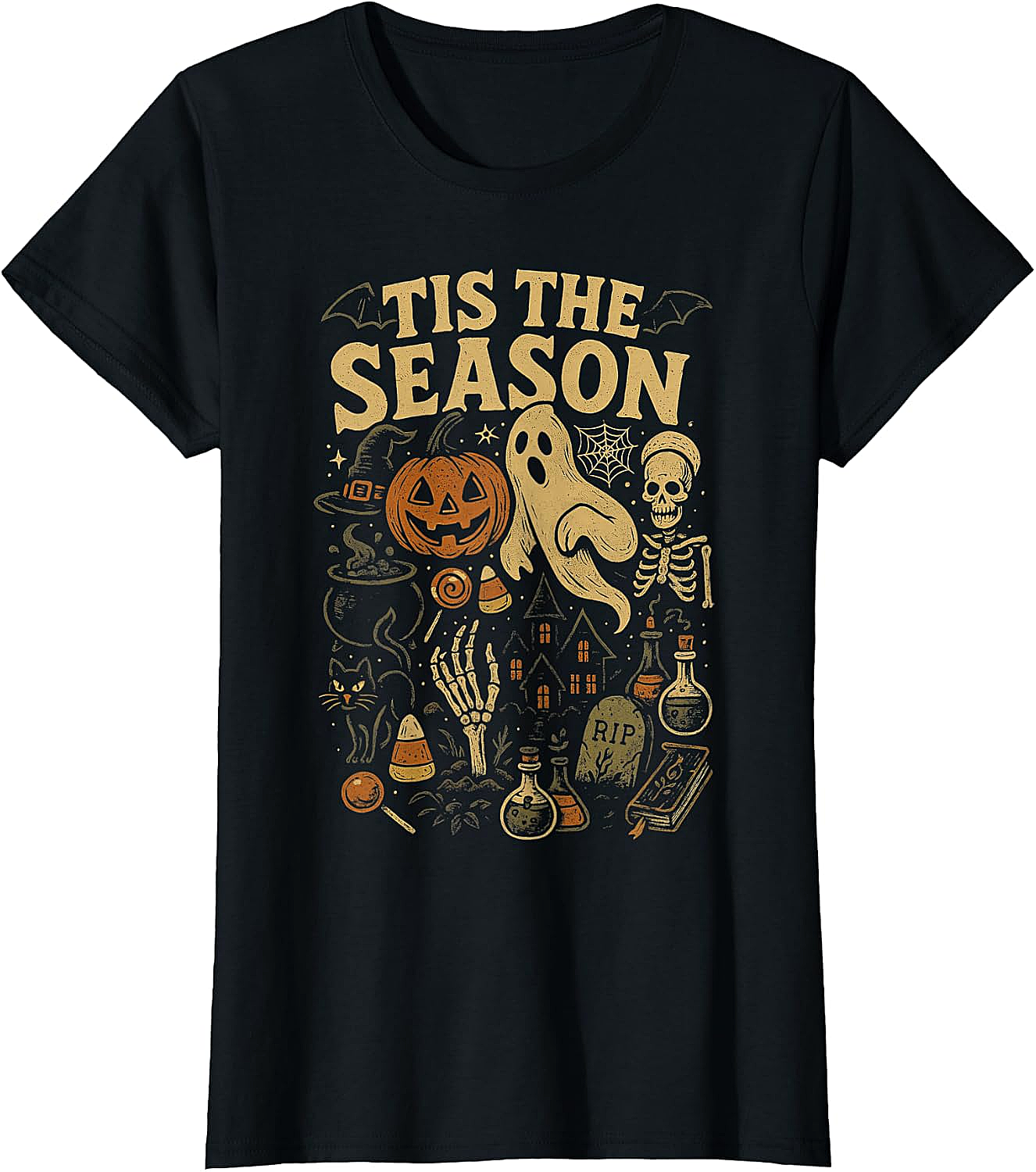 Retro Halloween Tis' the Season T-Shirt Spooky Fun Tee