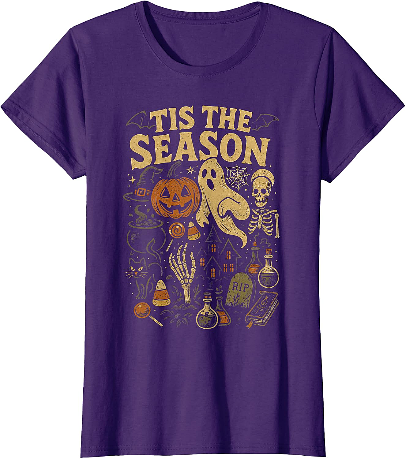 Retro Halloween Tis' the Season T-Shirt Spooky Fun Tee