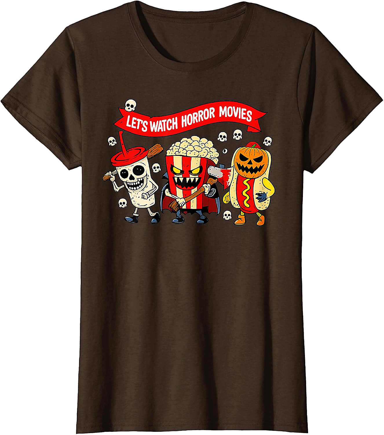 Let's Watch Horror Movies T-Shirt | Funny Halloween Tee