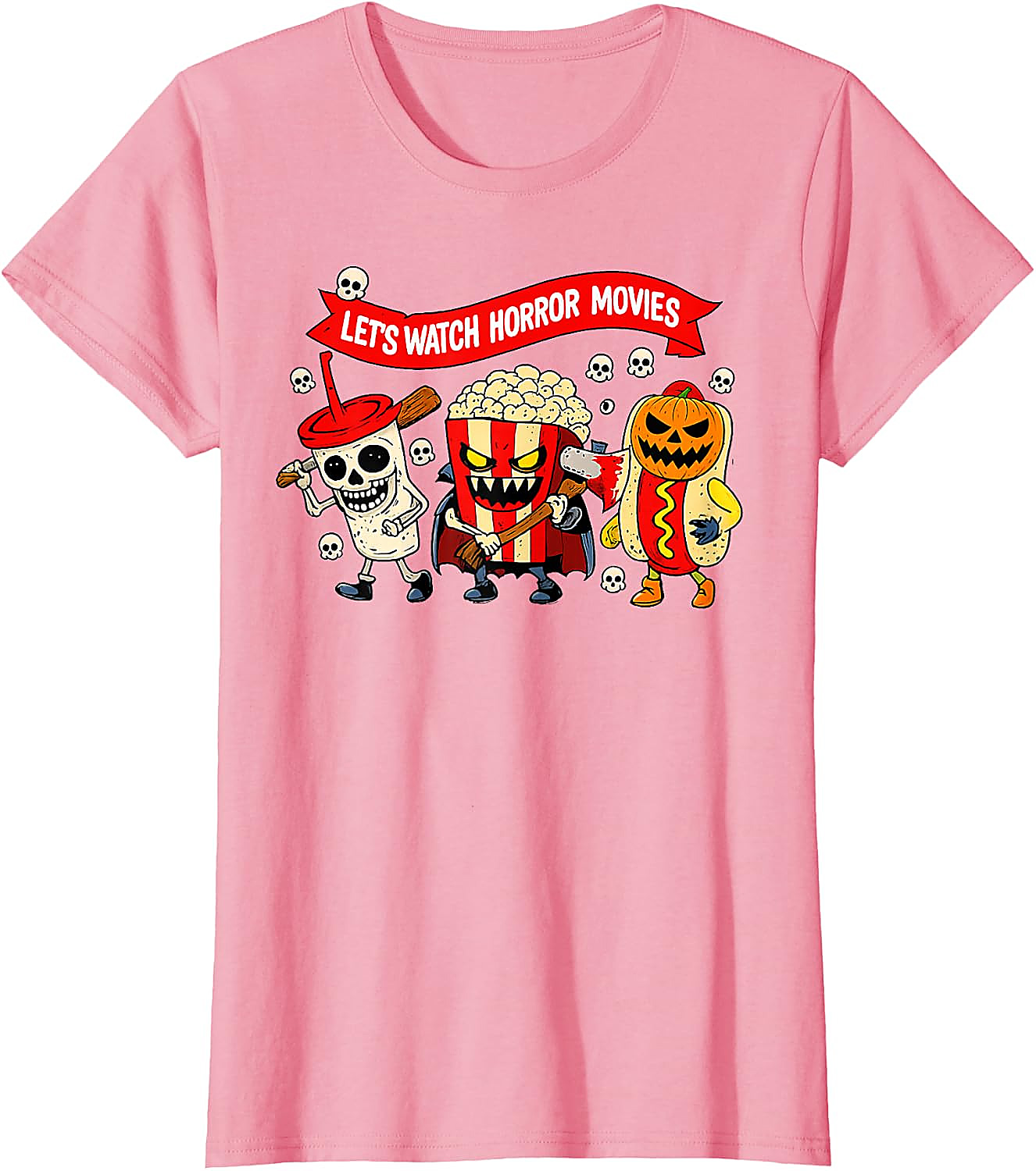 Let's Watch Horror Movies T-Shirt | Funny Halloween Tee