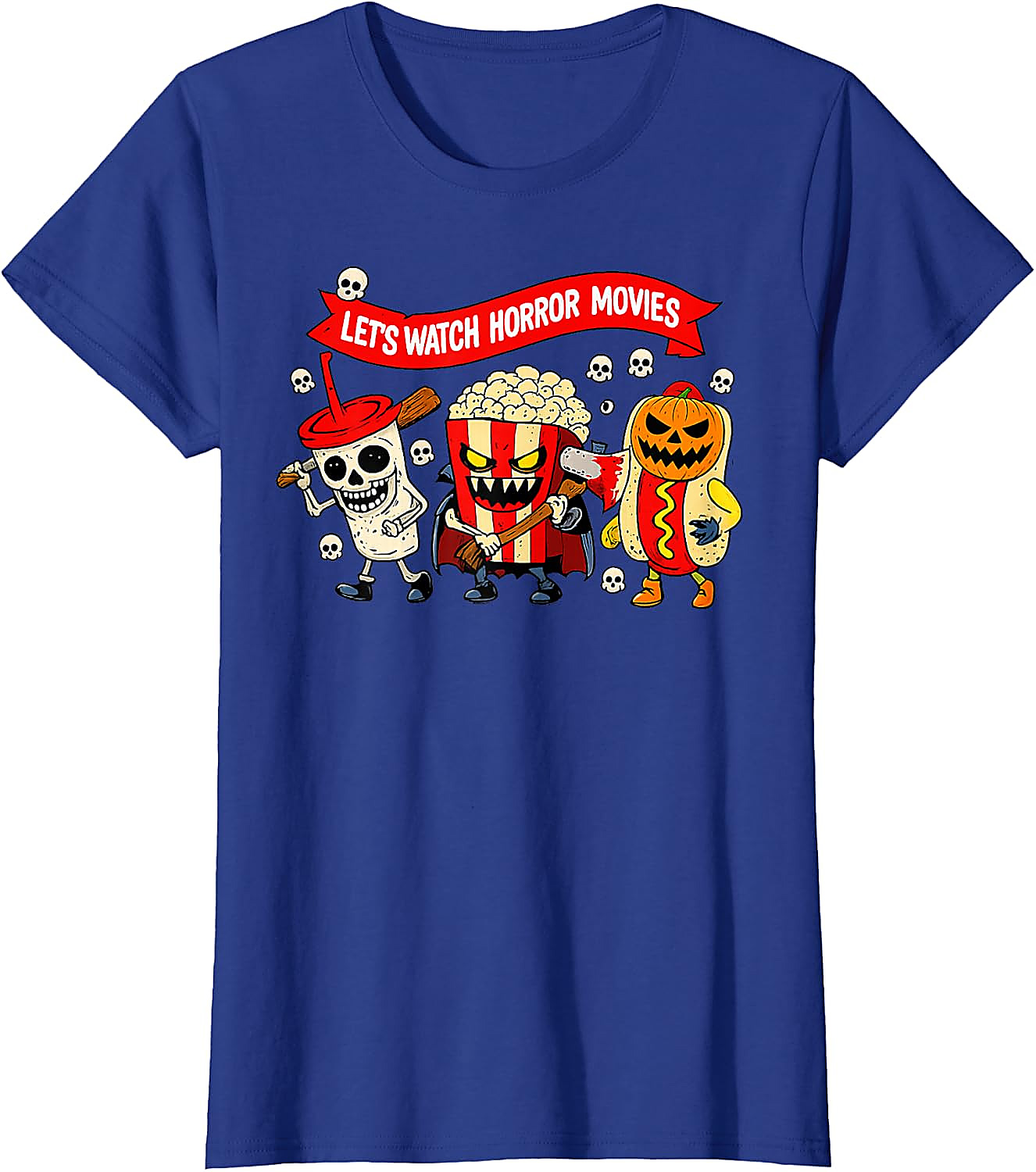 Let's Watch Horror Movies T-Shirt | Funny Halloween Tee