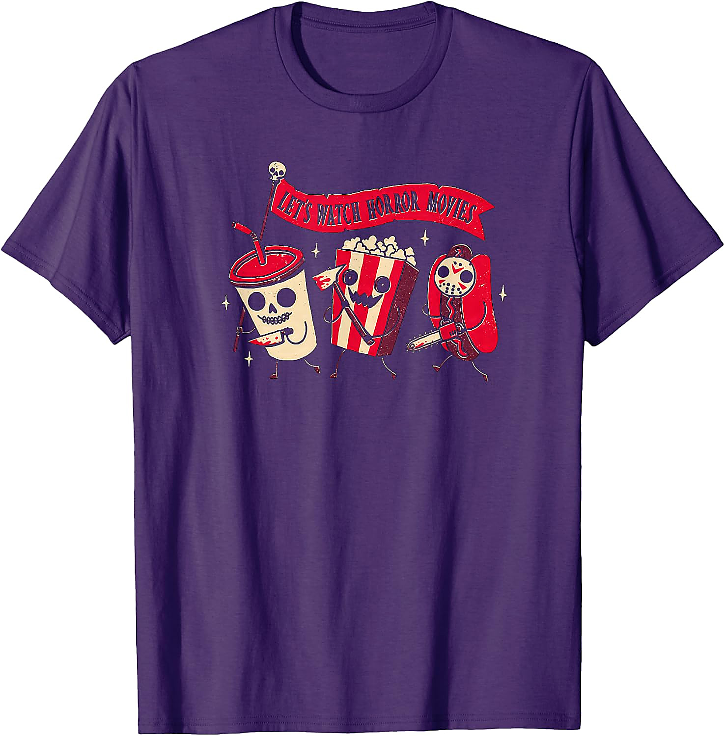 Let's Watch Horror Movies T-Shirt | Funny Halloween Tee