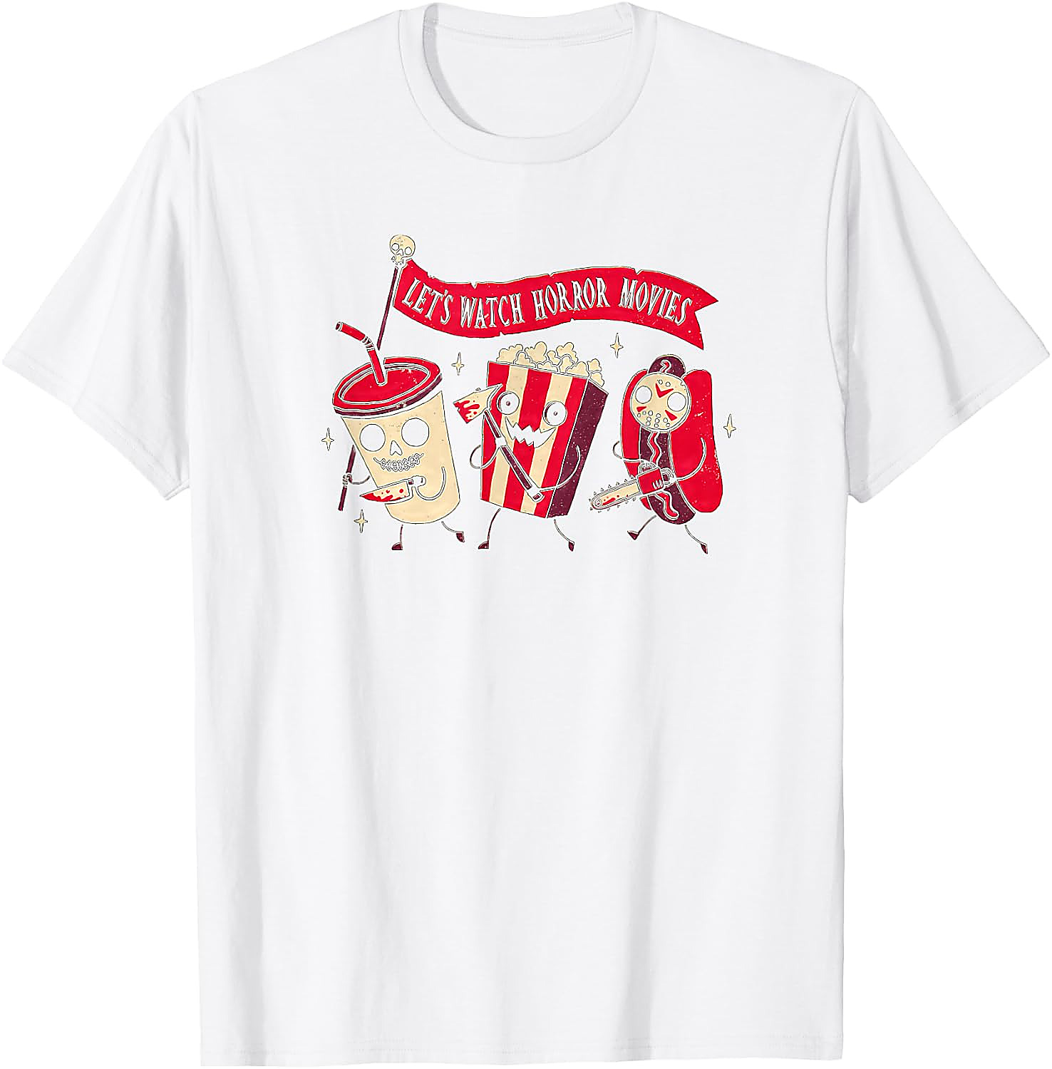 Let's Watch Horror Movies T-Shirt | Funny Halloween Tee
