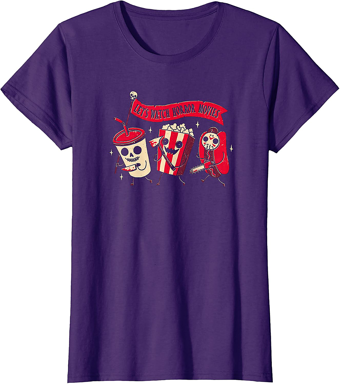 Let's Watch Horror Movies T-Shirt | Funny Halloween Tee