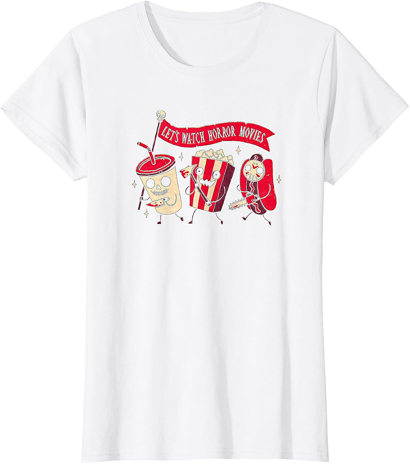 Let's Watch Horror Movies T-Shirt | Funny Halloween Tee