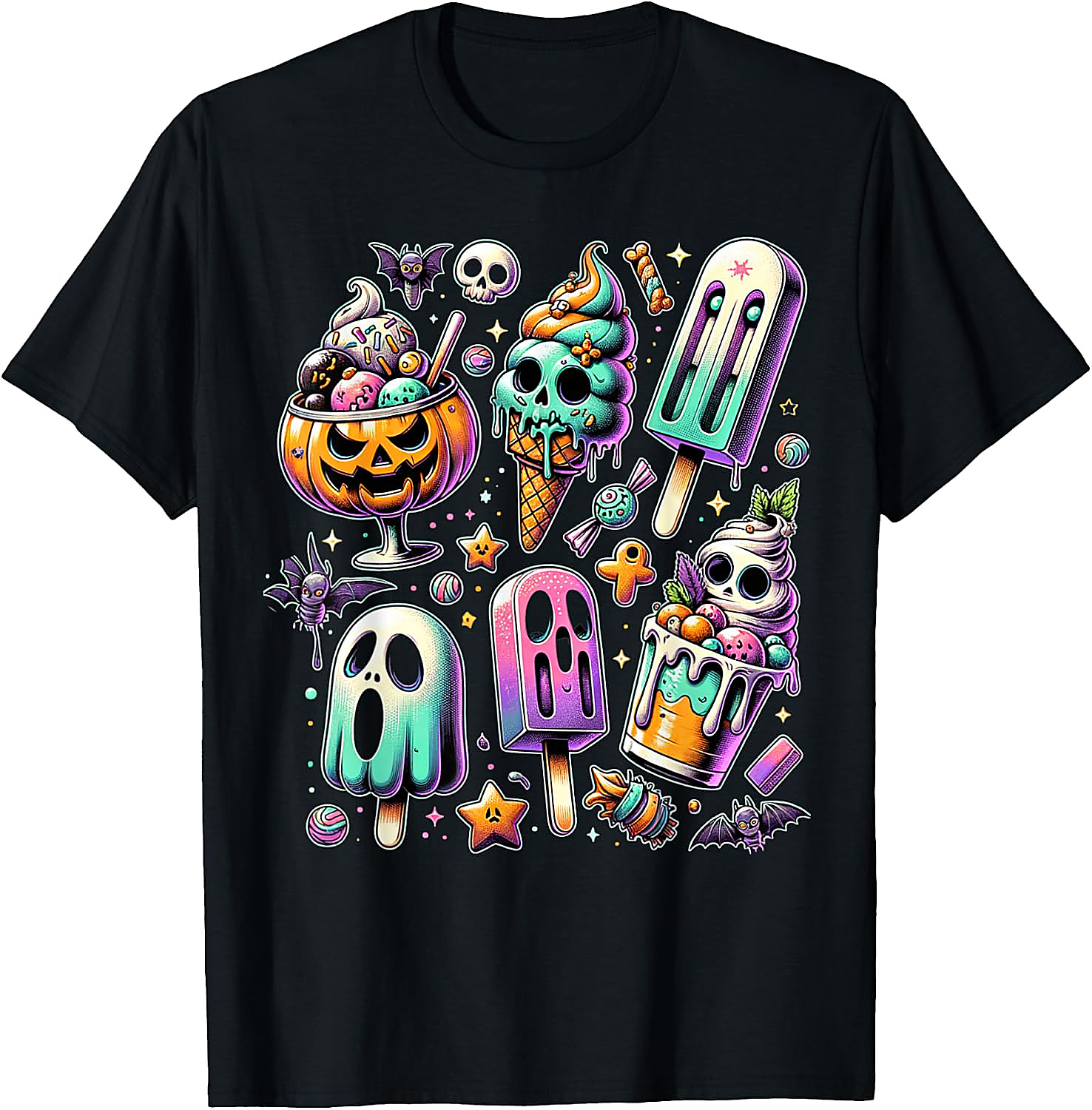 Summerween T-Shirt | Spooky Popsicle Halloween Graphic Tee
